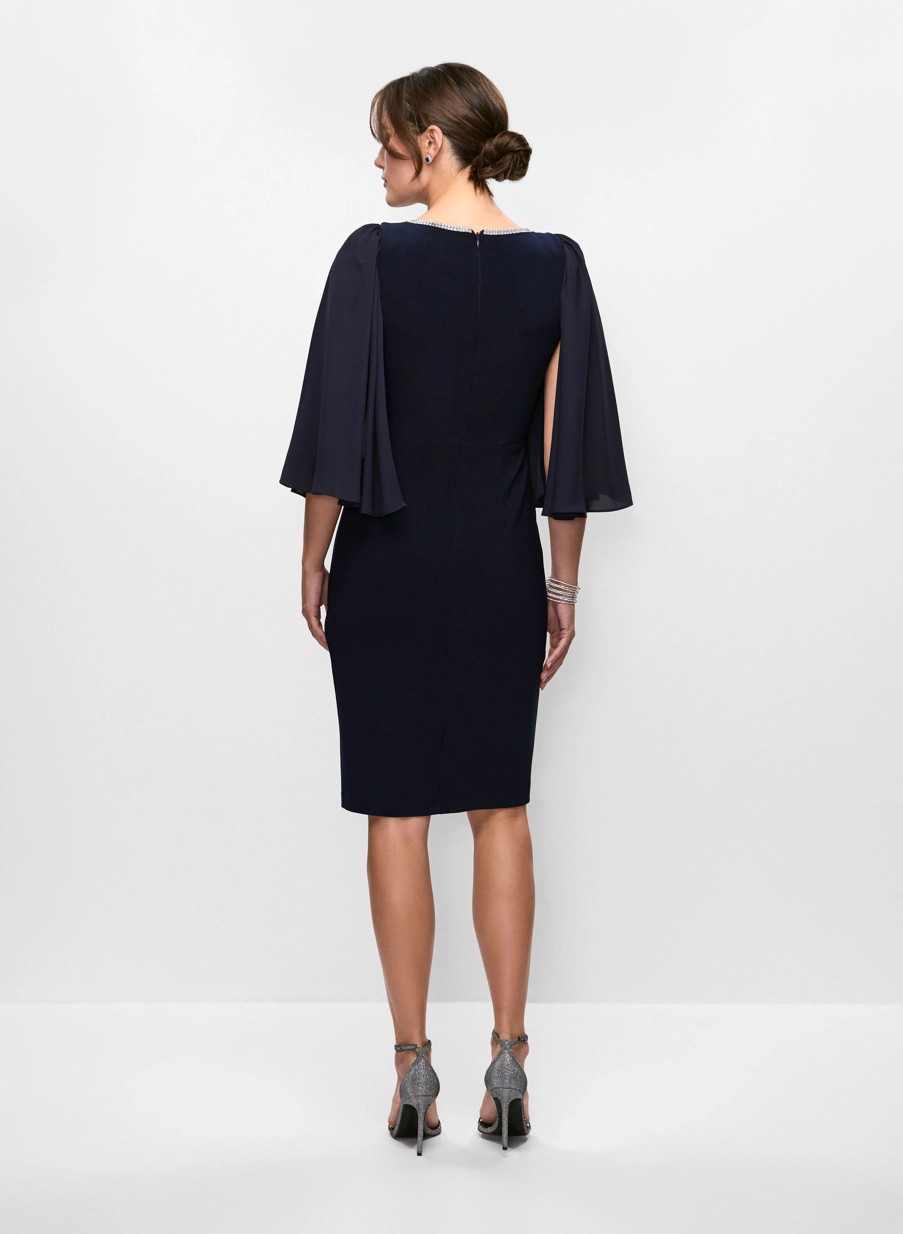 Joseph Ribkoff - Cape Sleeve Dress sold by Melanie Lyne product image thumbnail 4