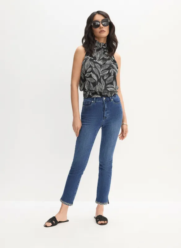 Leaf Print Top & Denim Capris sold by Melanie Lyne