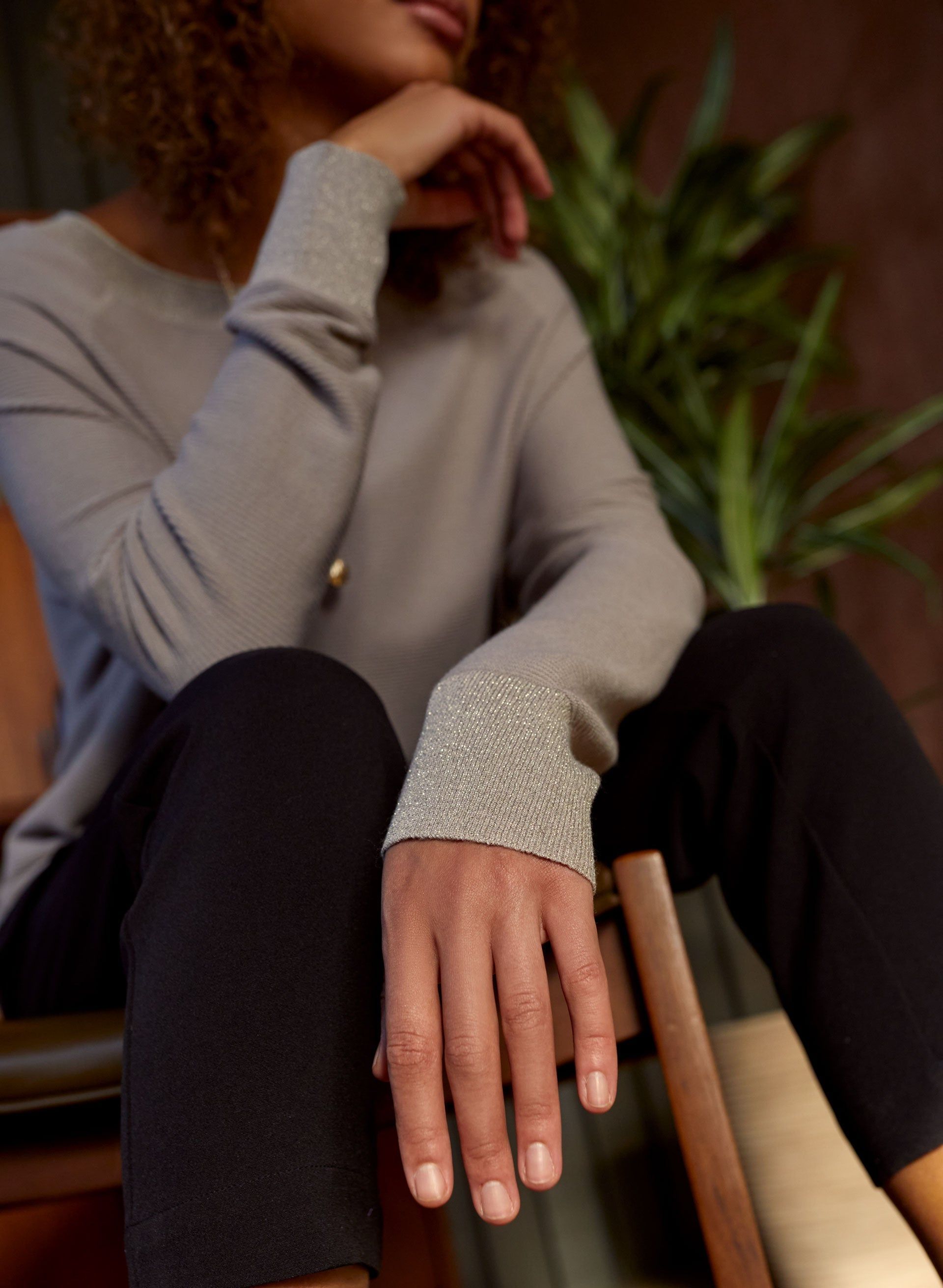 Glitter Detail Rib Knit Sweater sold by Melanie Lyne product image thumbnail 4