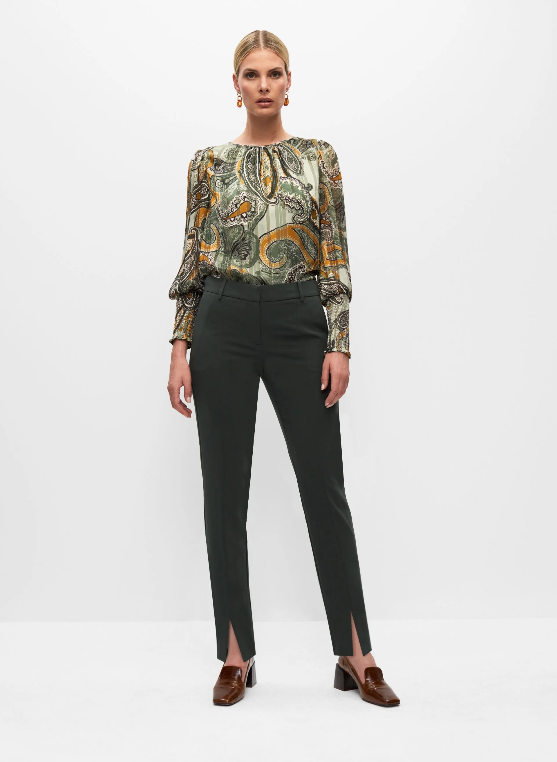 Giselle Slit Hem Ankle Pants sold by Melanie Lyne