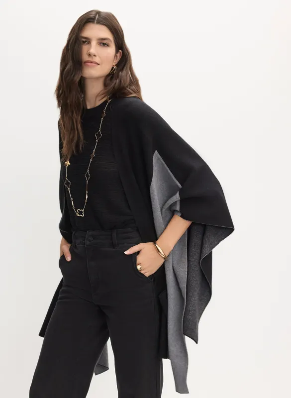 Contrast Motif Poncho sold by Melanie Lyne