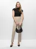 Funnel Neck Top & Ruffle Waist Straight Leg Pants sold by Melanie Lyne