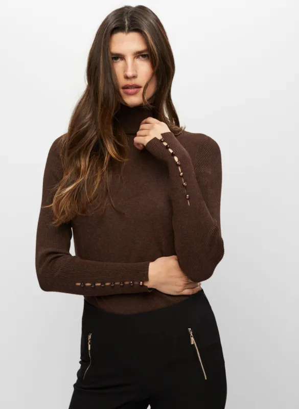 Essential Rib Detail Turtleneck Top sold by Melanie Lyne