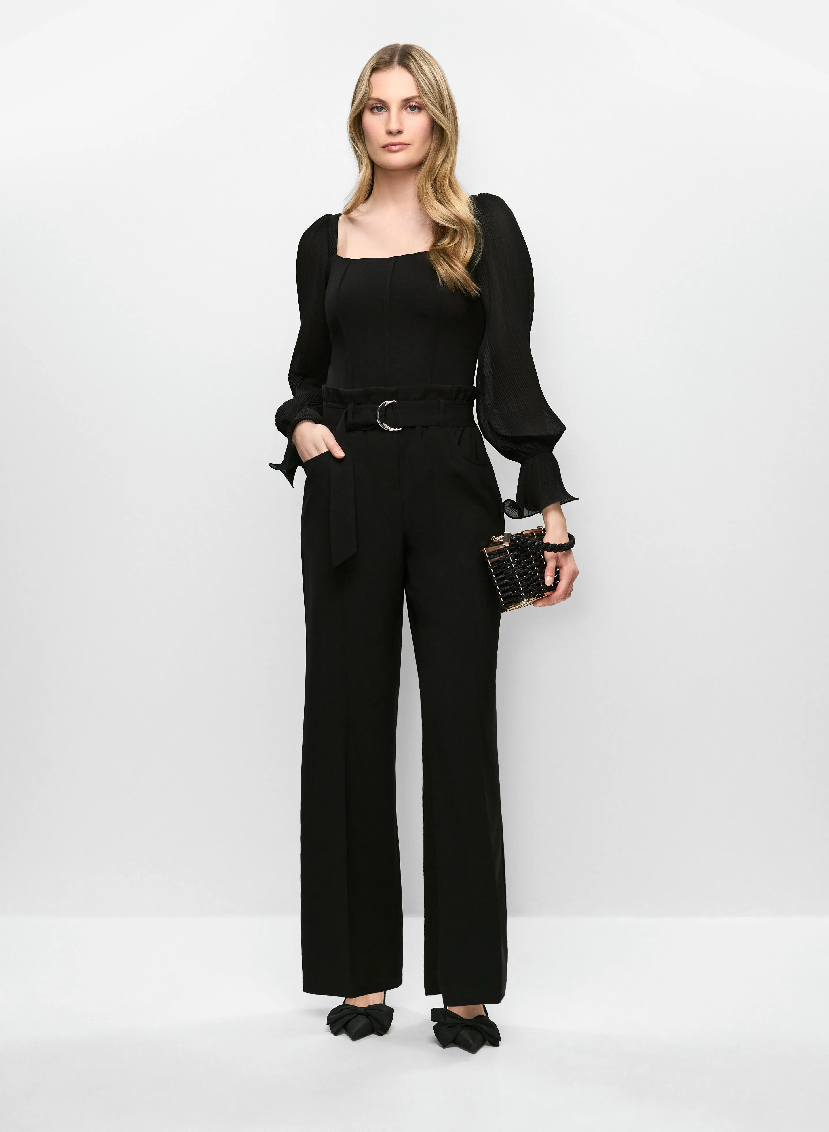 Square Neck Top & Belted Wide Leg Pants sold by Melanie Lyne