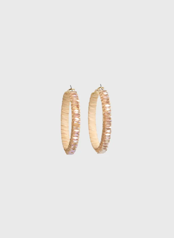 Crystal Enveloped Hoop Earrings sold by Melanie Lyne