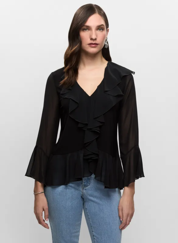 Ruffle Detail Long Sleeve Top sold by Melanie Lyne
