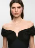 Betsy & Adam - Mesh Insert Off-the-Shoulder Dress sold by Melanie Lyne