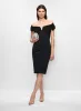 Betsy & Adam - Mesh Insert Off-the-Shoulder Dress sold by Melanie Lyne