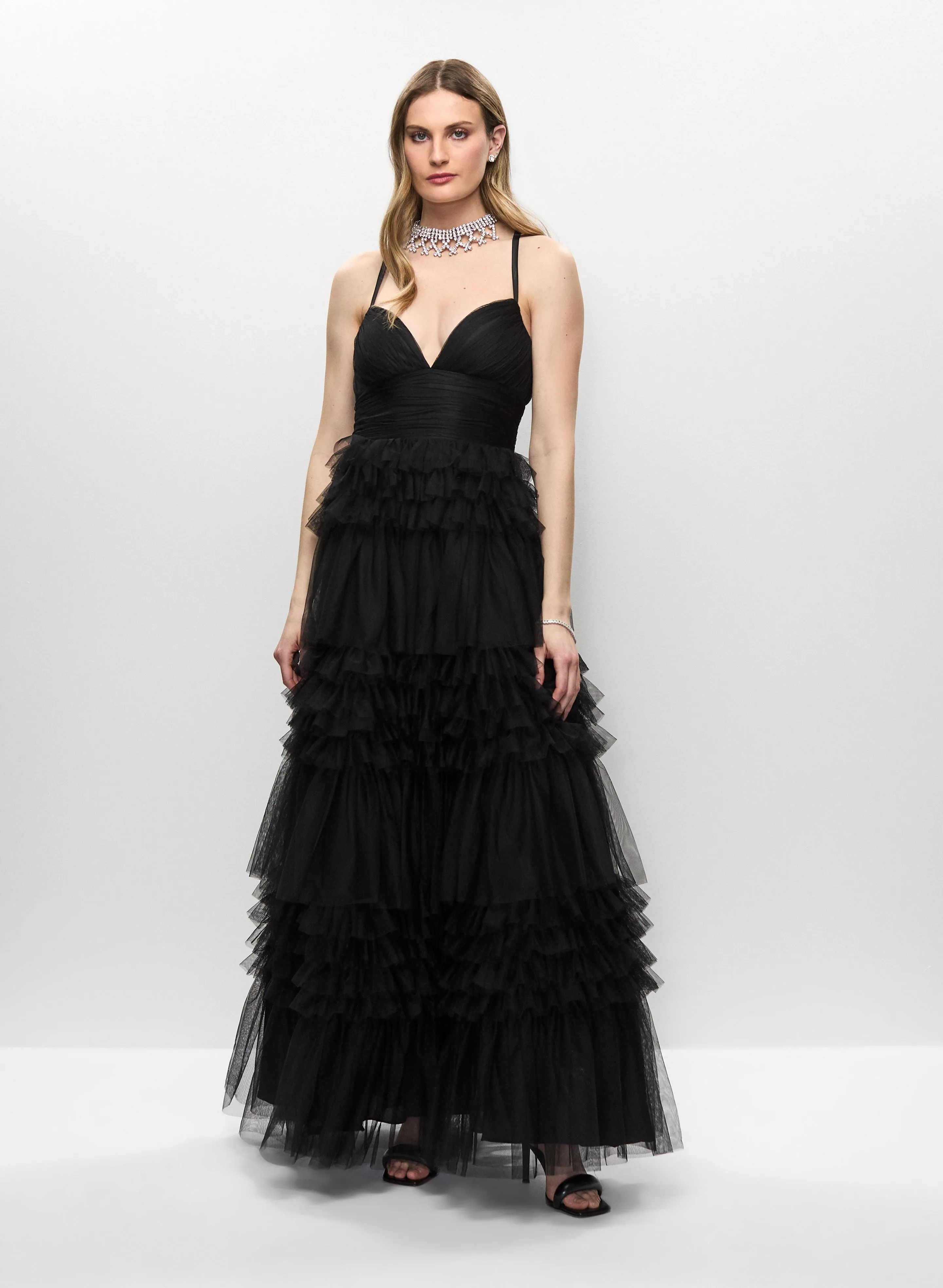 Tiered Mesh Gown sold by Melanie Lyne