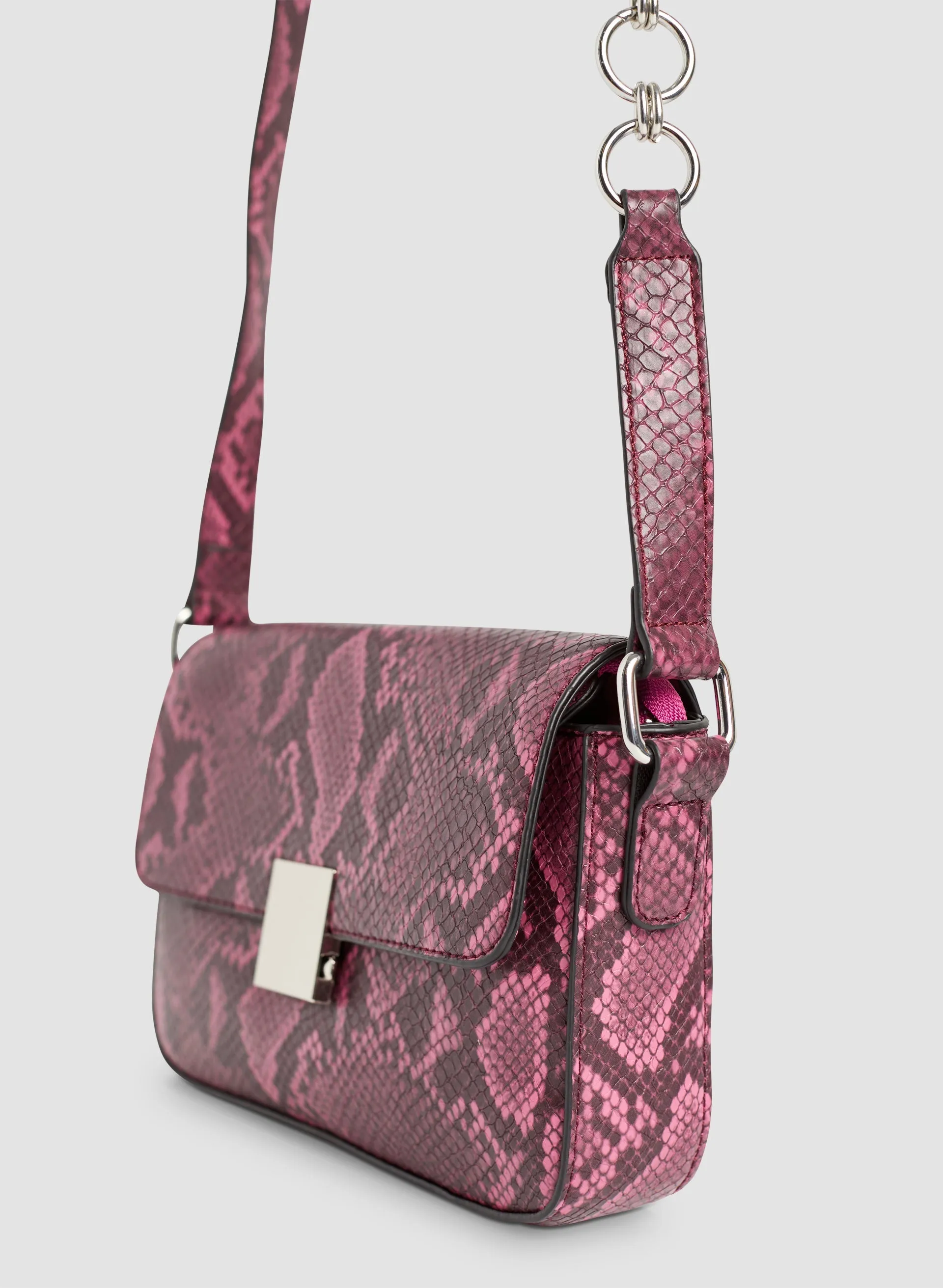 Snakeskin Texture Crossbody Bag sold by Melanie Lyne product image thumbnail 4