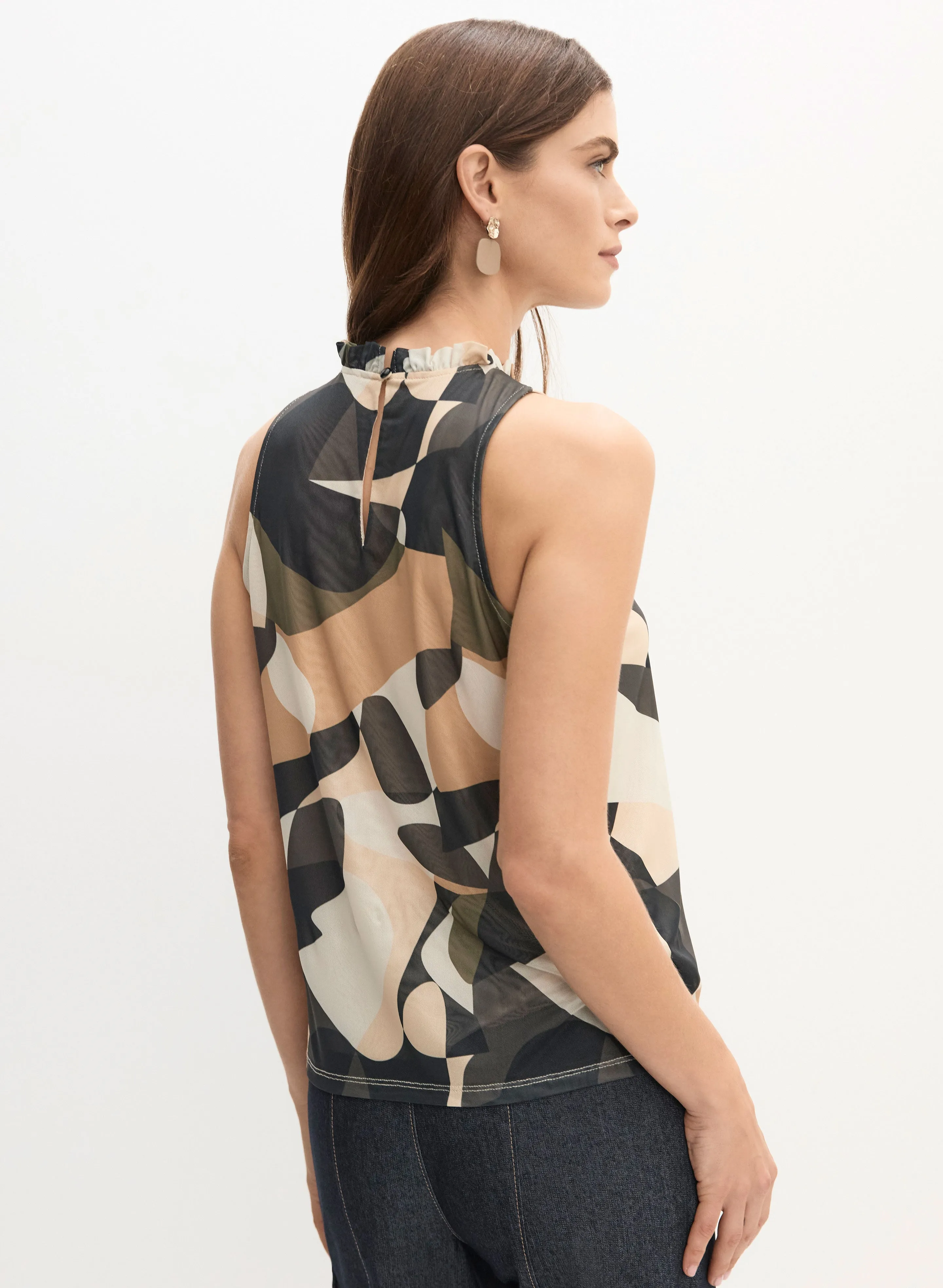 Leaf Print Sleeveless Top sold by Melanie Lyne product image thumbnail 4
