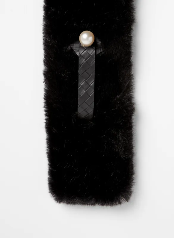 Faux Fur Pearl Detail Scarf sold by Melanie Lyne