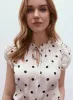 Polka Dot Print Ruffle Blouse sold by Melanie Lyne