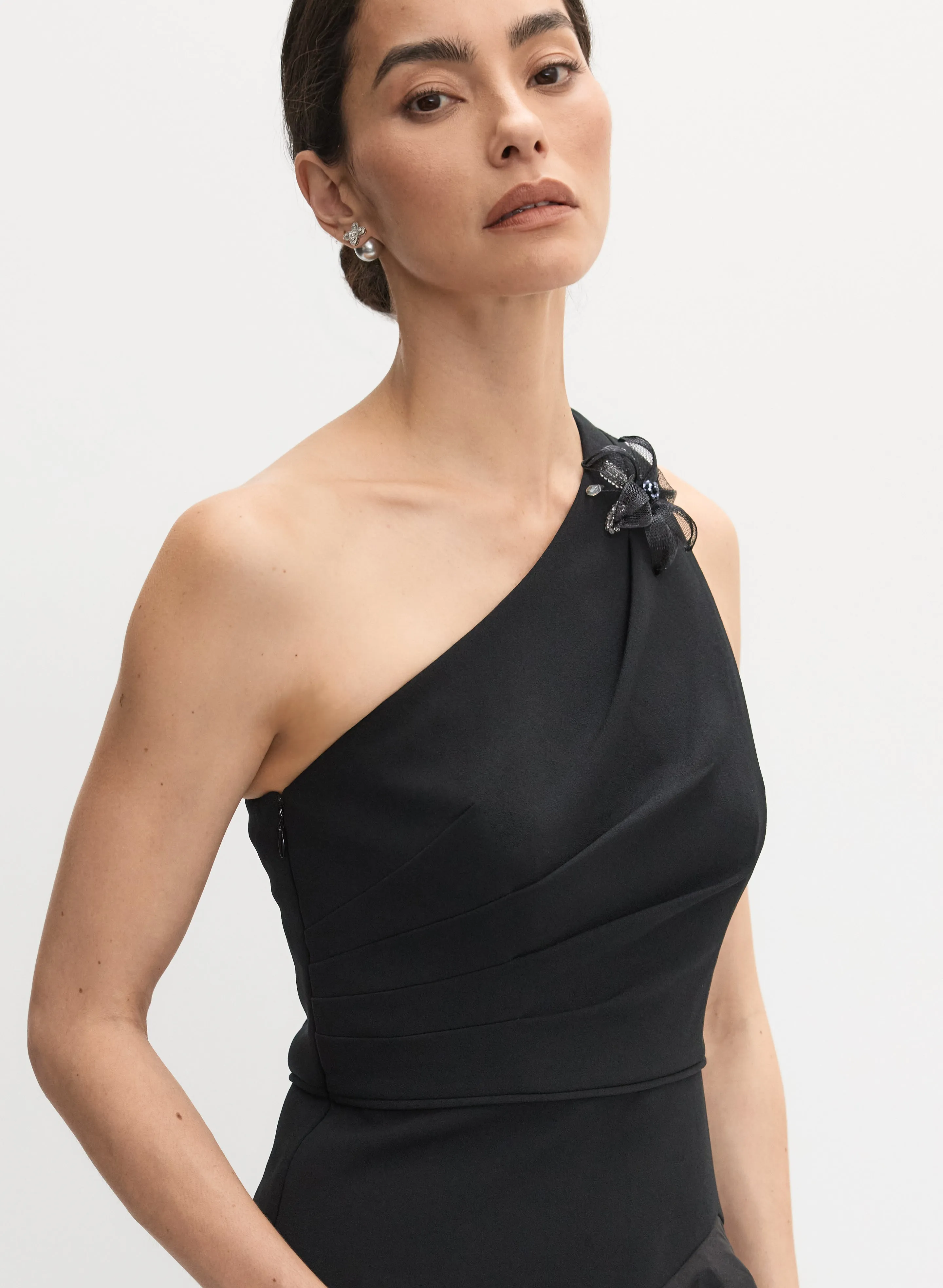 Tiered Organza One-Shoulder Gown sold by Melanie Lyne product image thumbnail 2