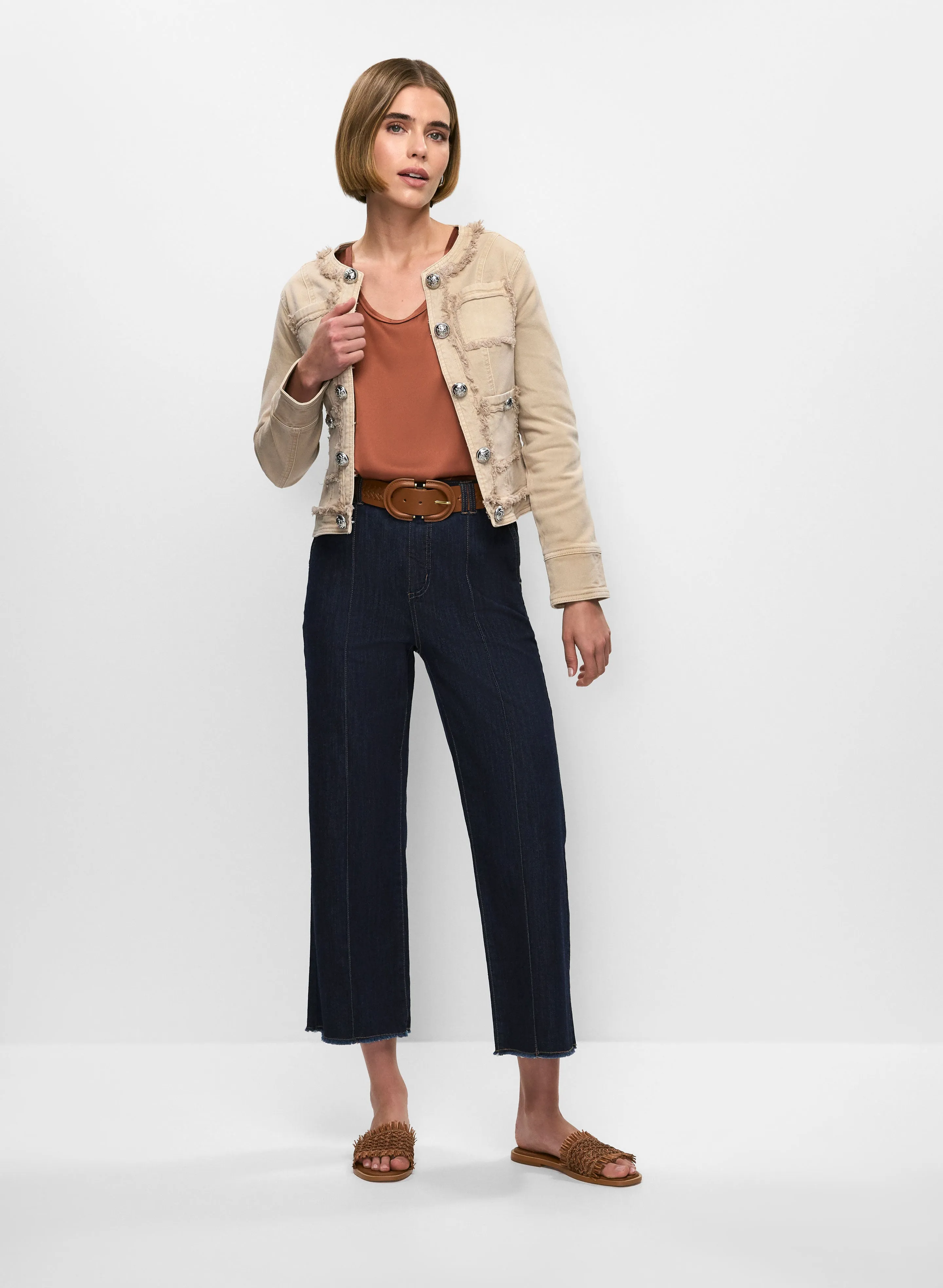 Decorative Fringe Denim Jacket sold by Melanie Lyne product image thumbnail 3