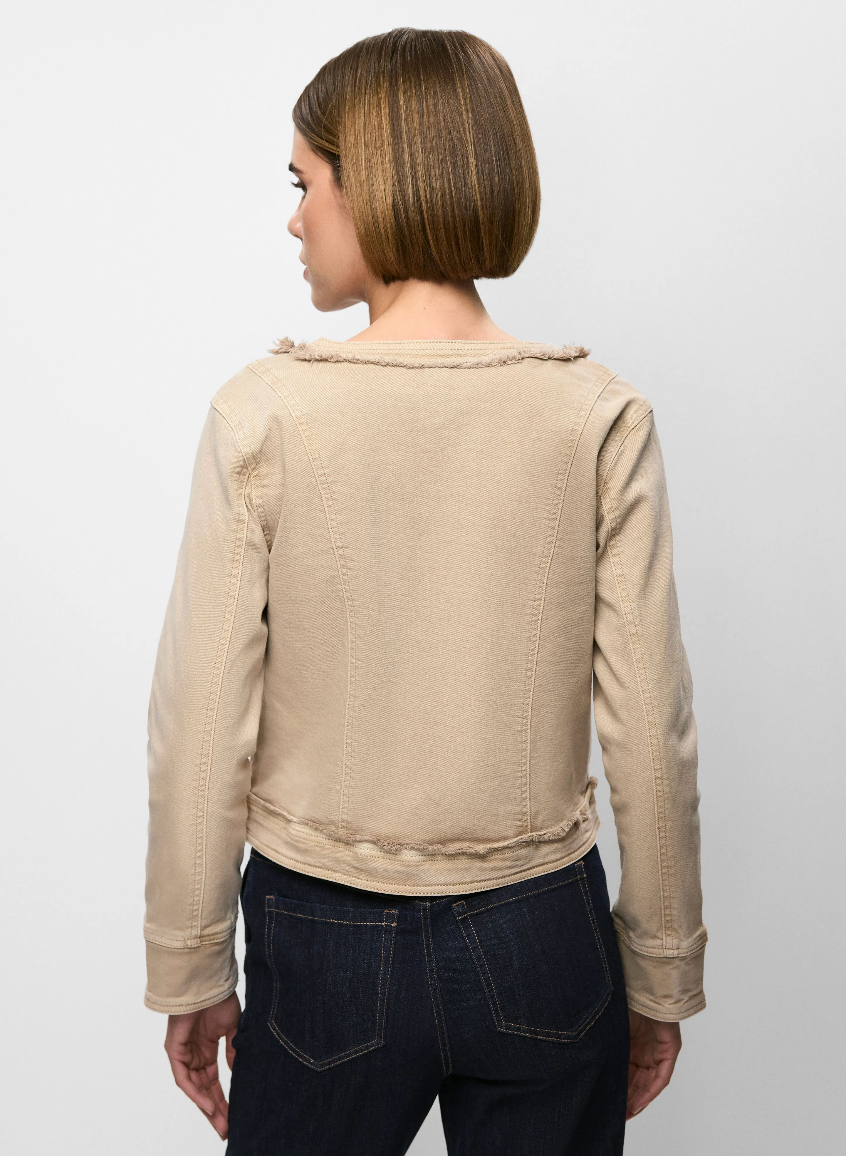 Decorative Fringe Denim Jacket sold by Melanie Lyne product image thumbnail 4