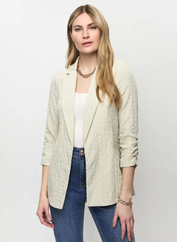Joseph Ribkoff - Textured Ruched Sleeve Blazer sold by Melanie Lyne