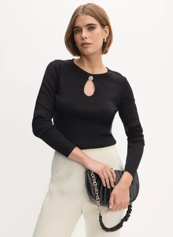 Keyhole Detail Sweater sold by Melanie Lyne