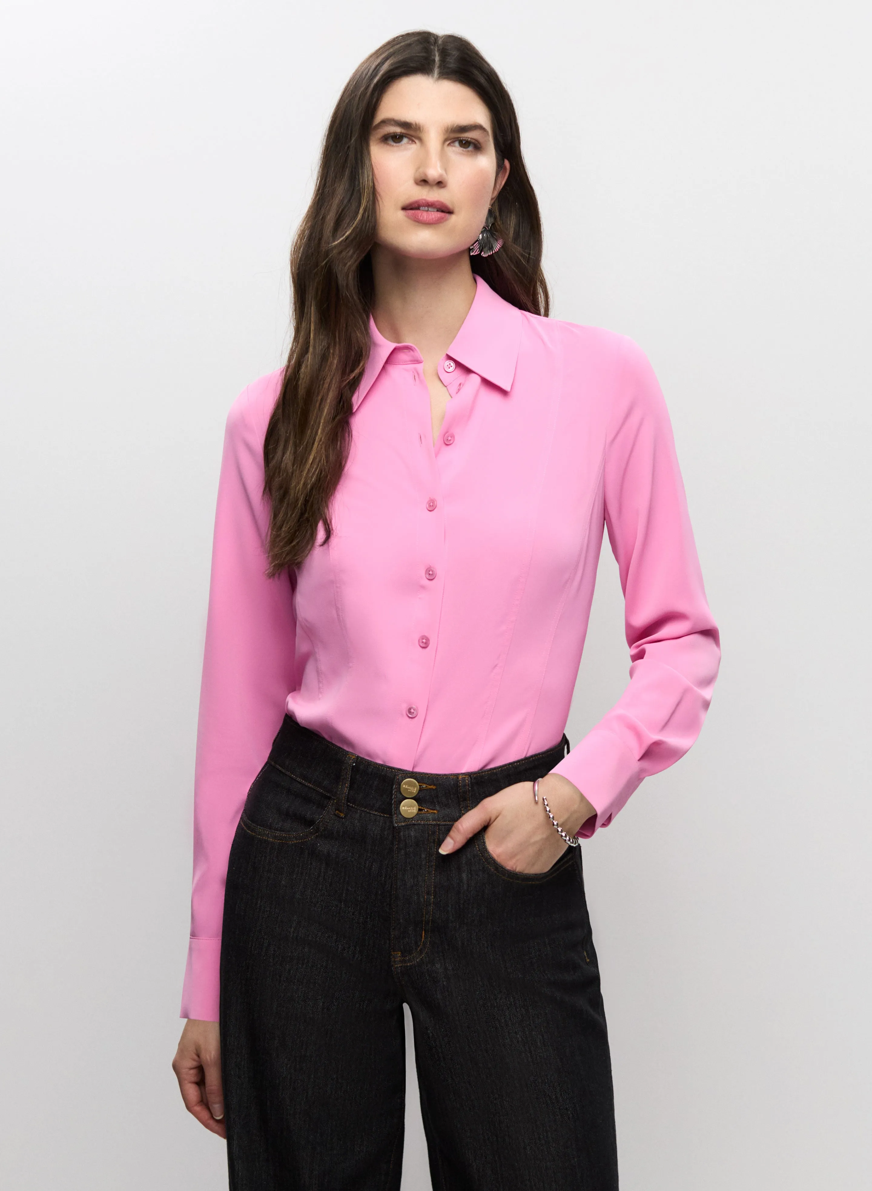 Long Sleeve Button Front Blouse sold by Melanie Lyne