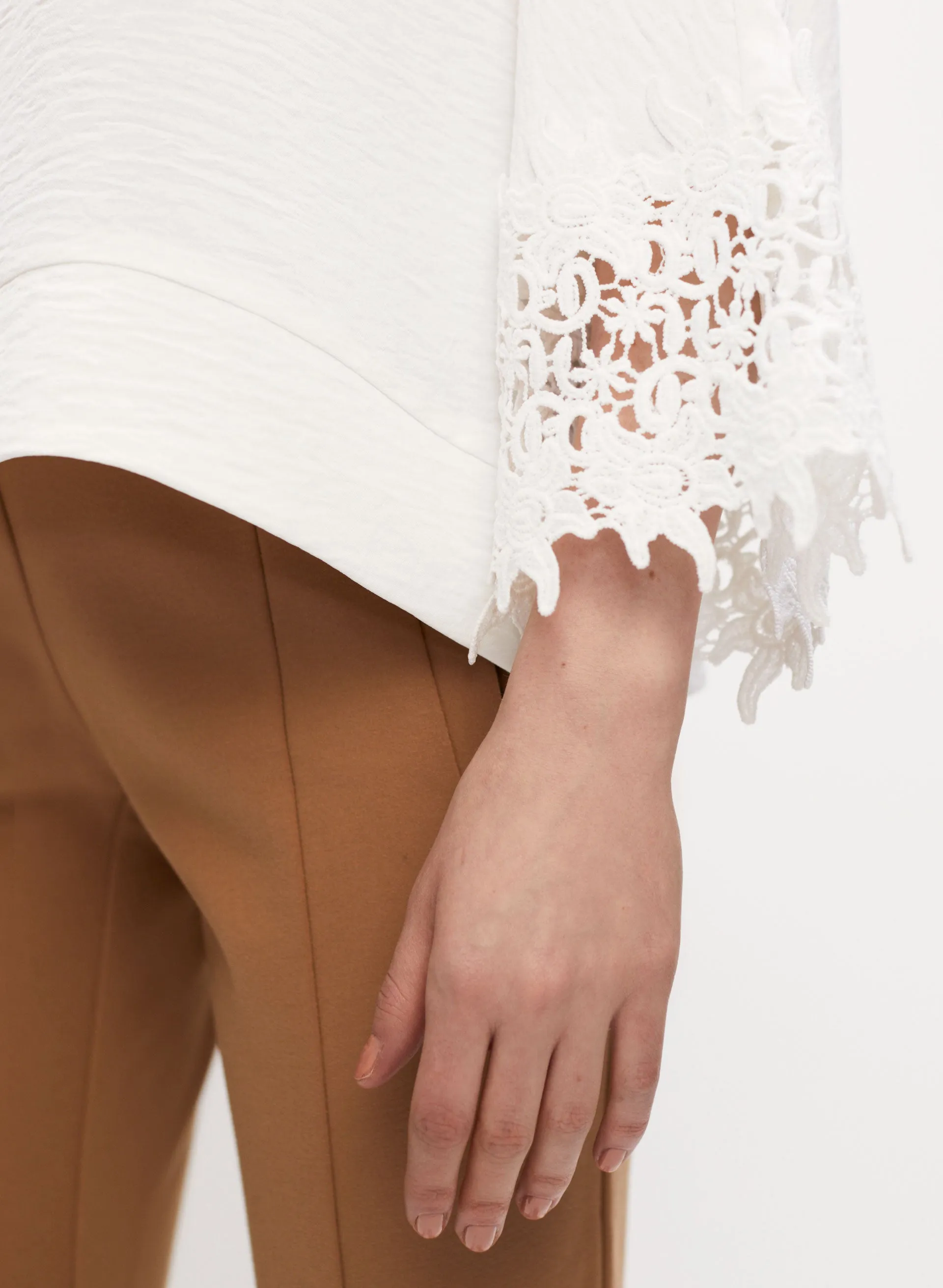 Lace Trim Wide Sleeve Blouse sold by Melanie Lyne product image thumbnail 2