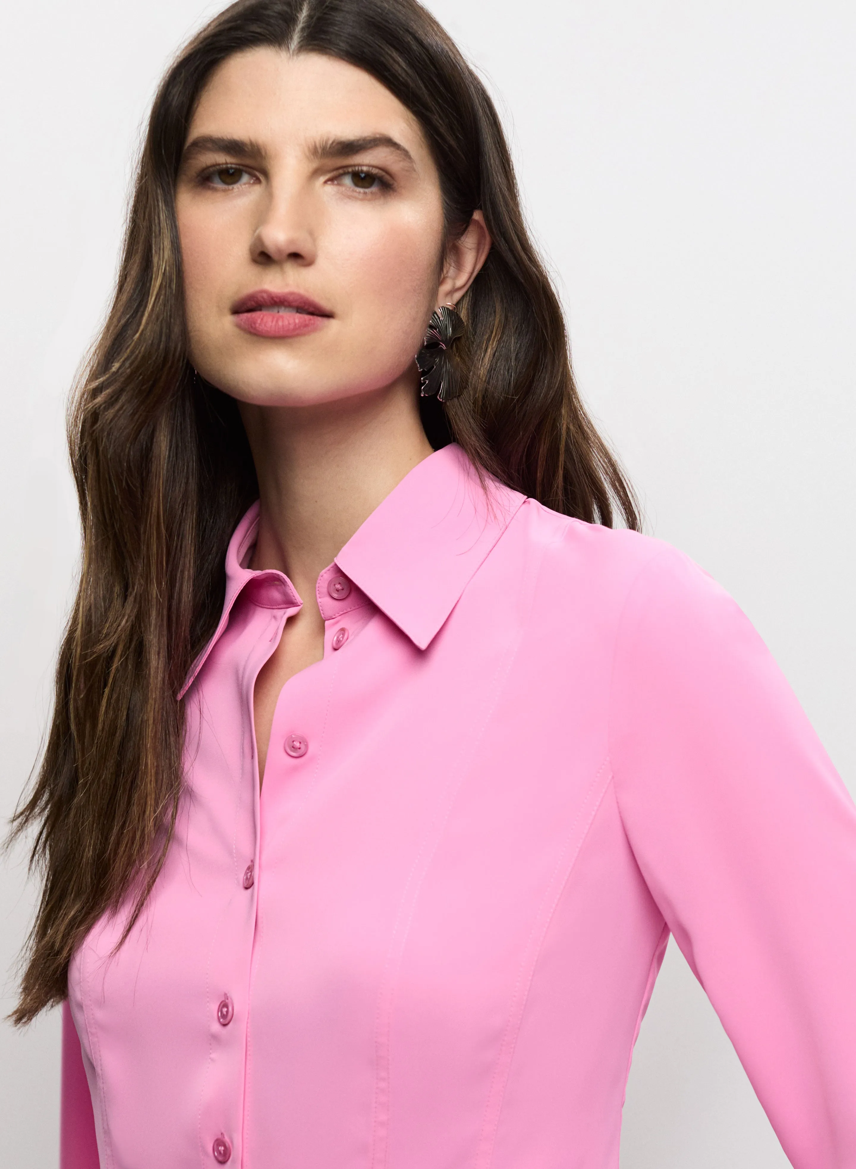 Long Sleeve Button Front Blouse sold by Melanie Lyne product image thumbnail 2