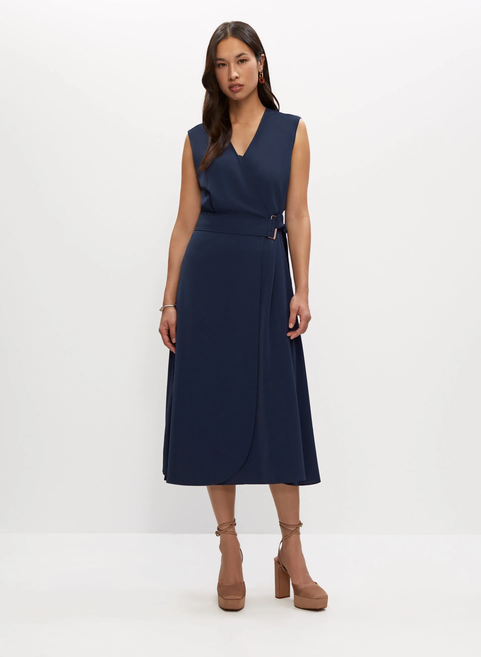 Belted Buckle Detail Midi Dress sold by Melanie Lyne