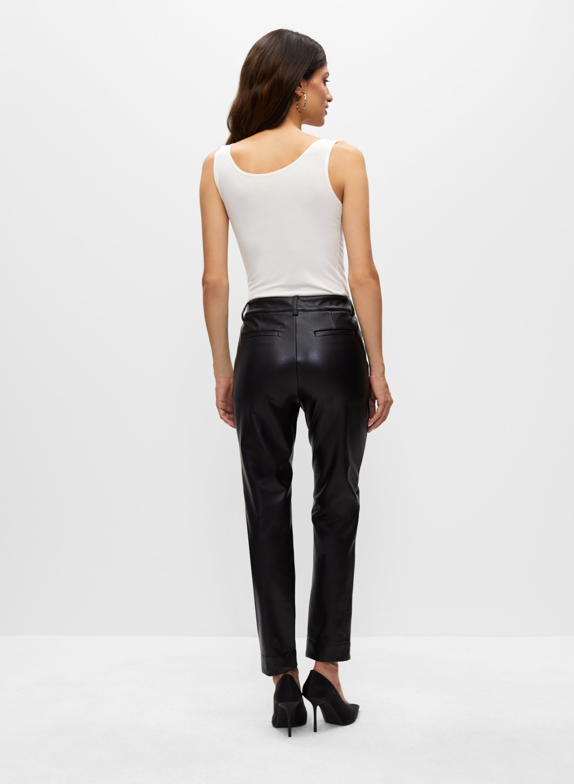 Vegan Leather Straight Leg Pants sold by Melanie Lyne product image thumbnail 5
