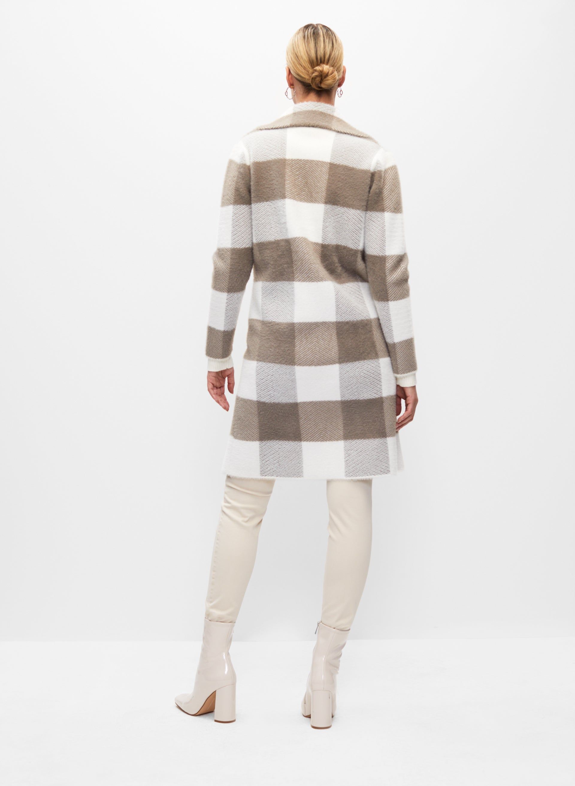 Plaid Notch Collar Coatigan sold by Melanie Lyne product image thumbnail 3