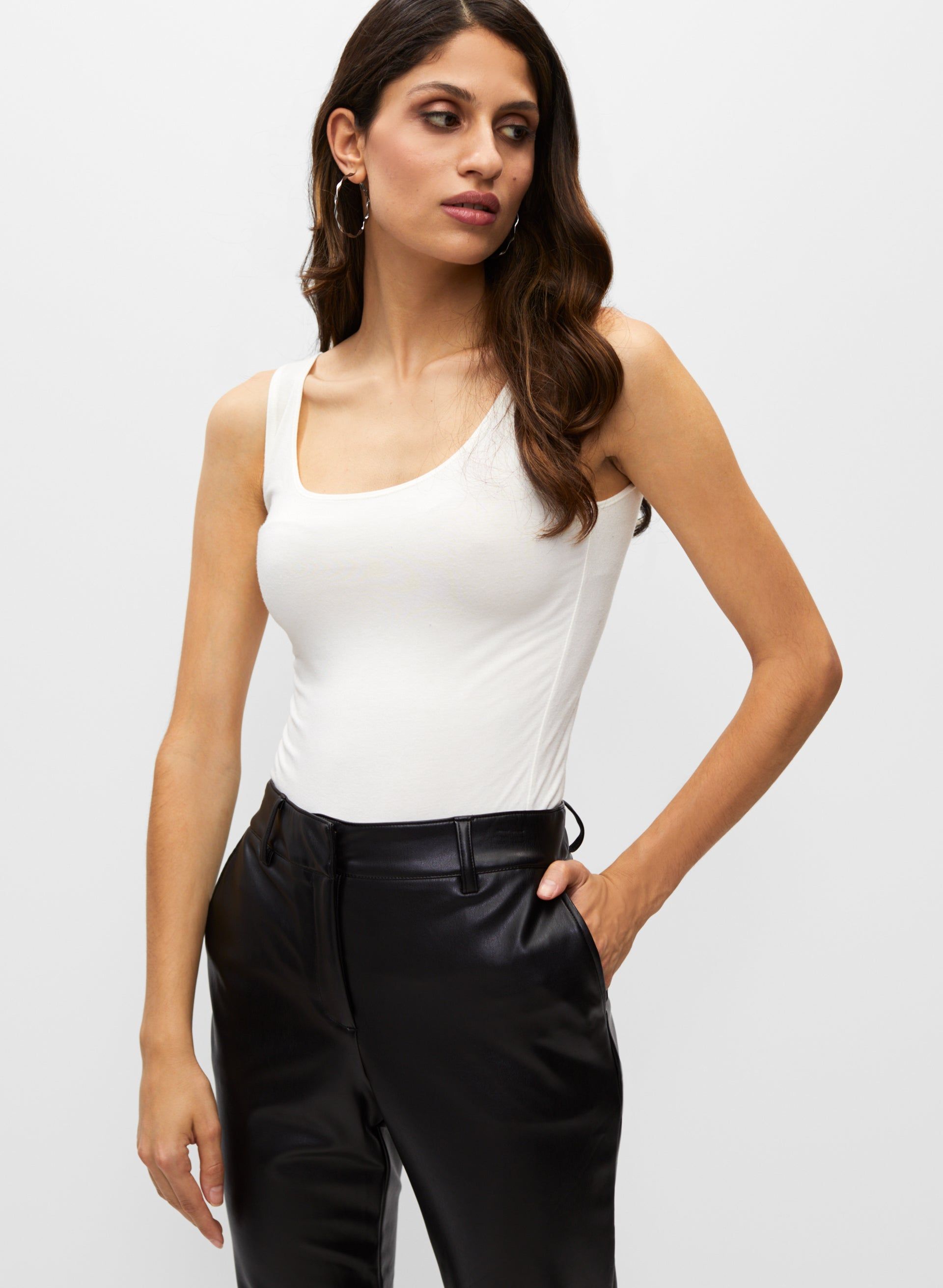 Vegan Leather Straight Leg Pants sold by Melanie Lyne product image thumbnail 2