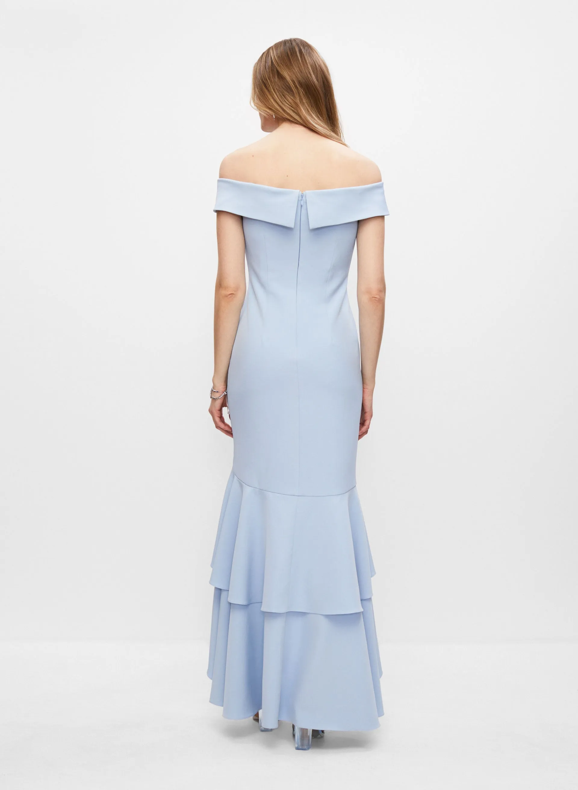 Adrianna Papell - Off-the-Shoulder Slit Dress sold by Melanie Lyne product image thumbnail 4