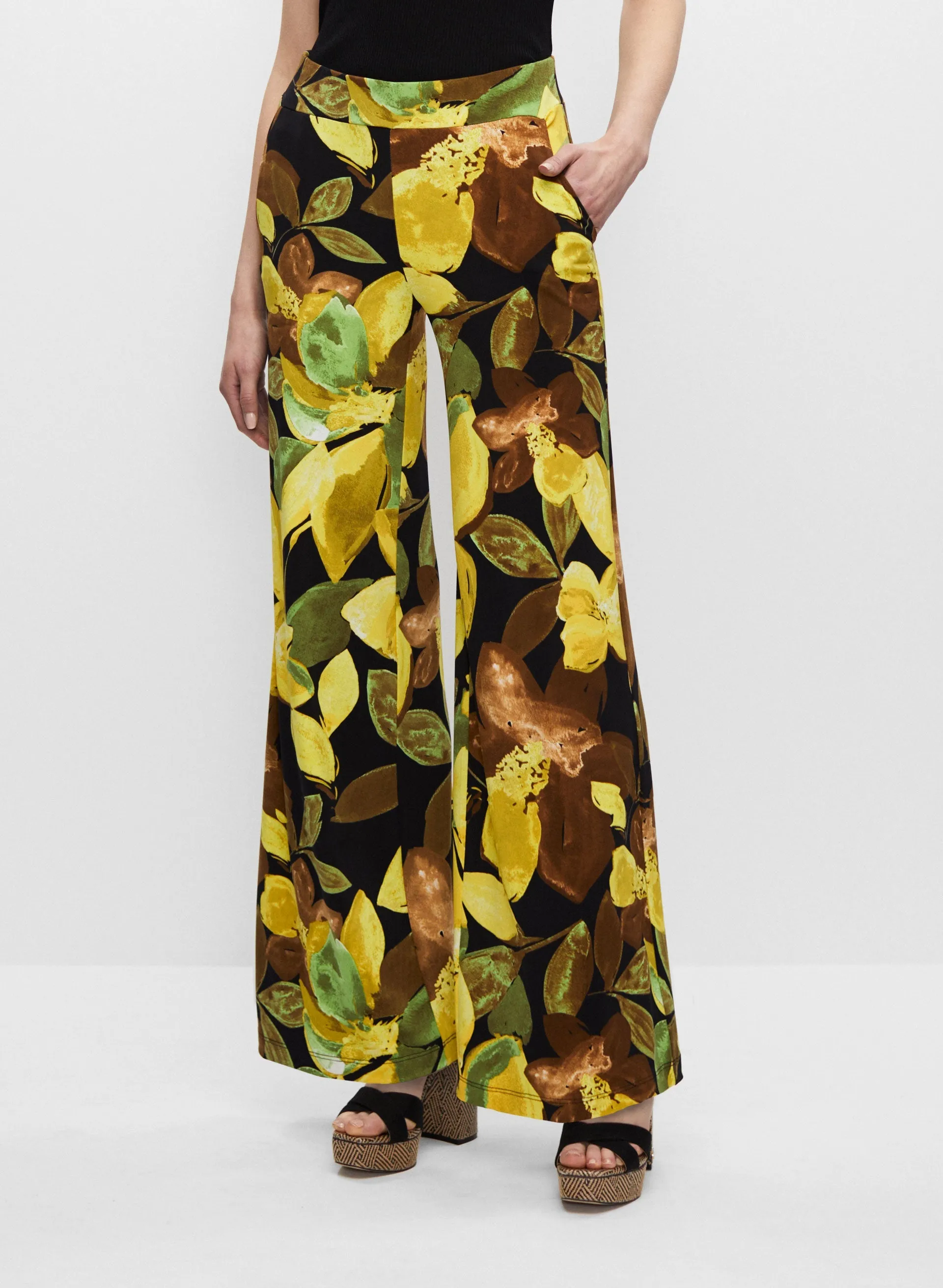 Printed Pull-On Wide Leg Pants sold by Melanie Lyne
