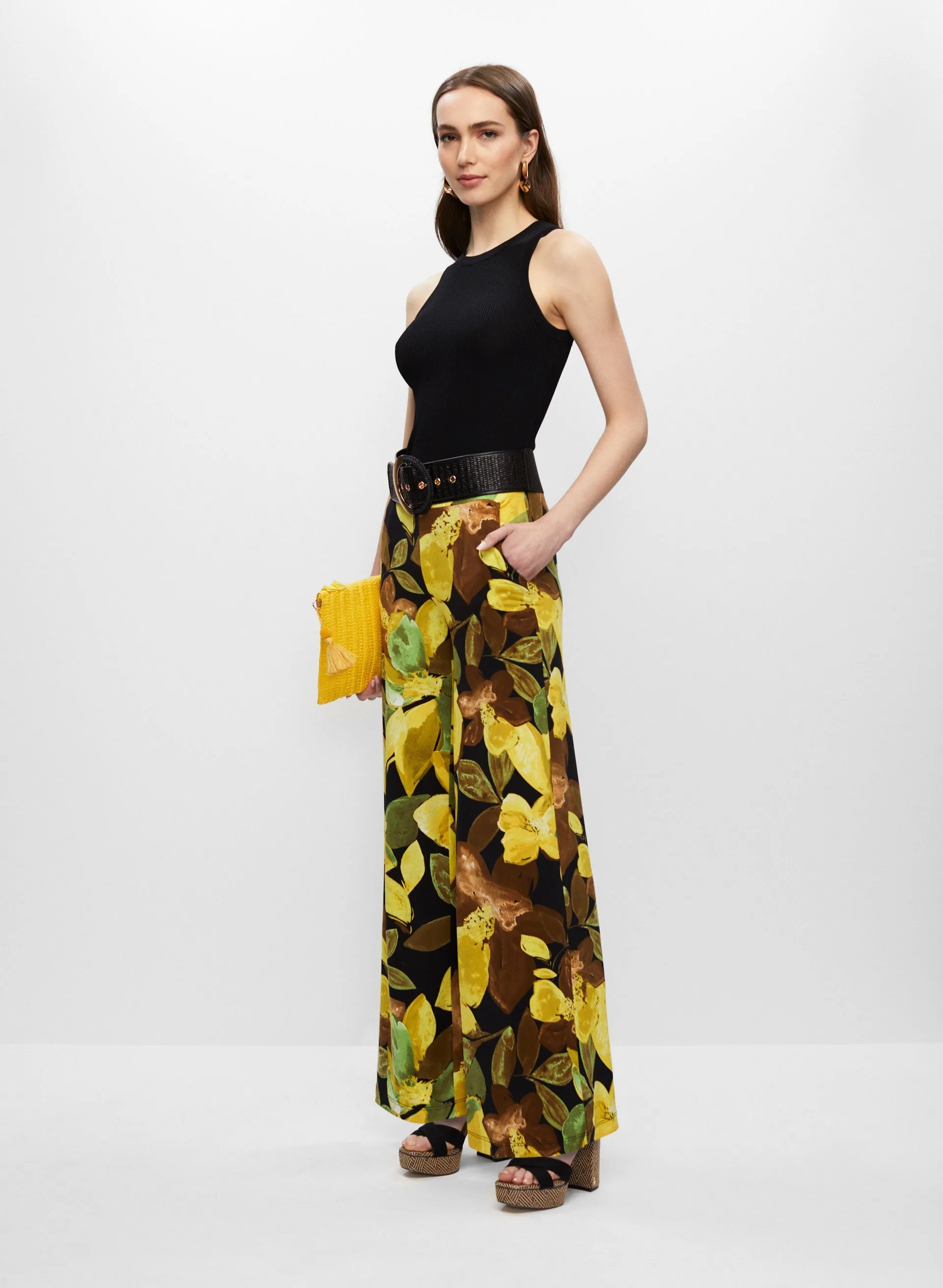 Printed Pull-On Wide Leg Pants sold by Melanie Lyne product image thumbnail 5