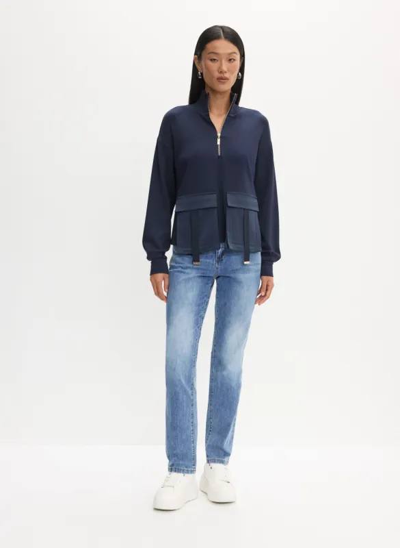 Zip Sweater & Straight Leg Jeans sold by Melanie Lyne