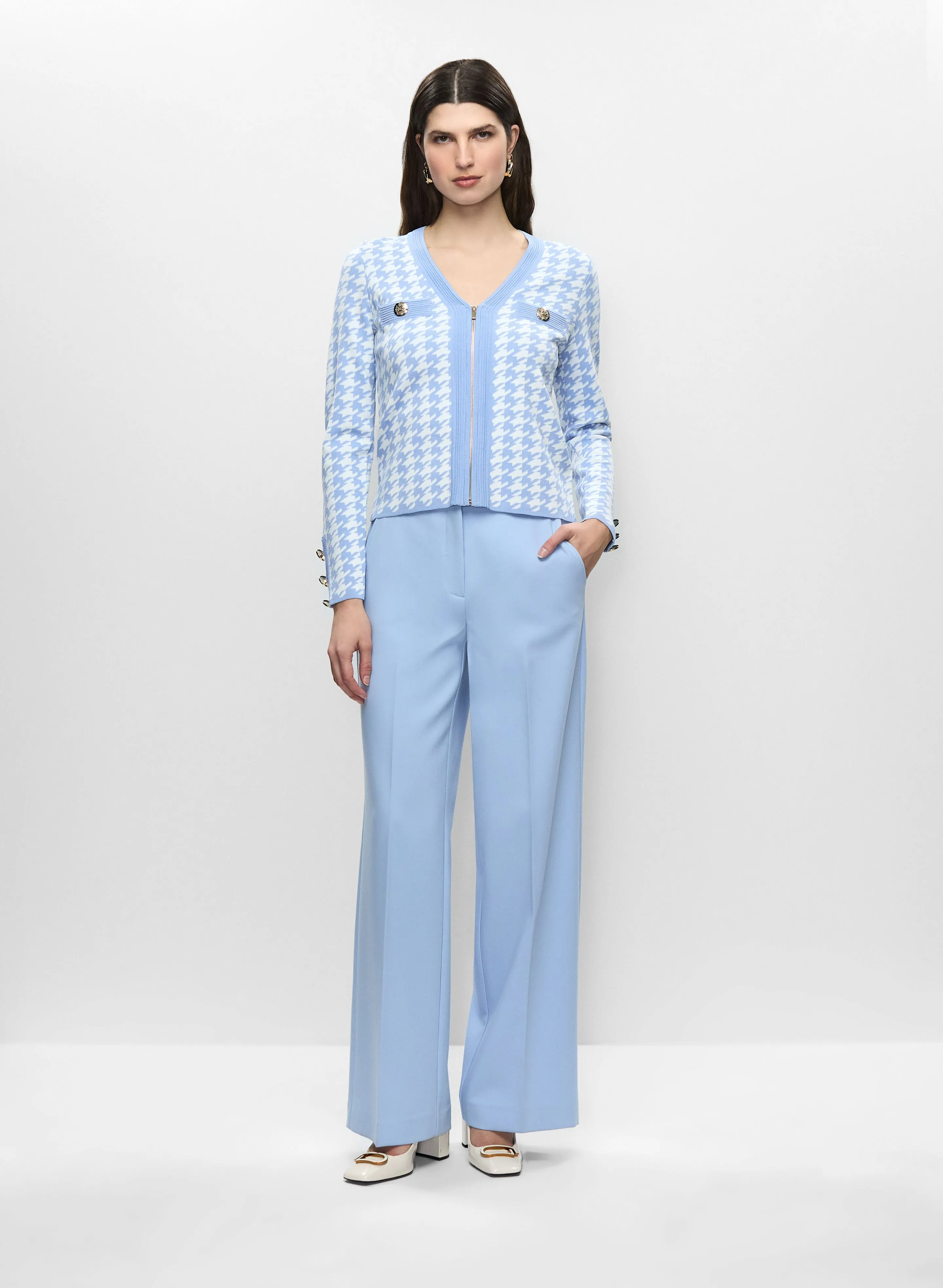 Houndstooth Cardigan & Wide Leg Pants sold by Melanie Lyne