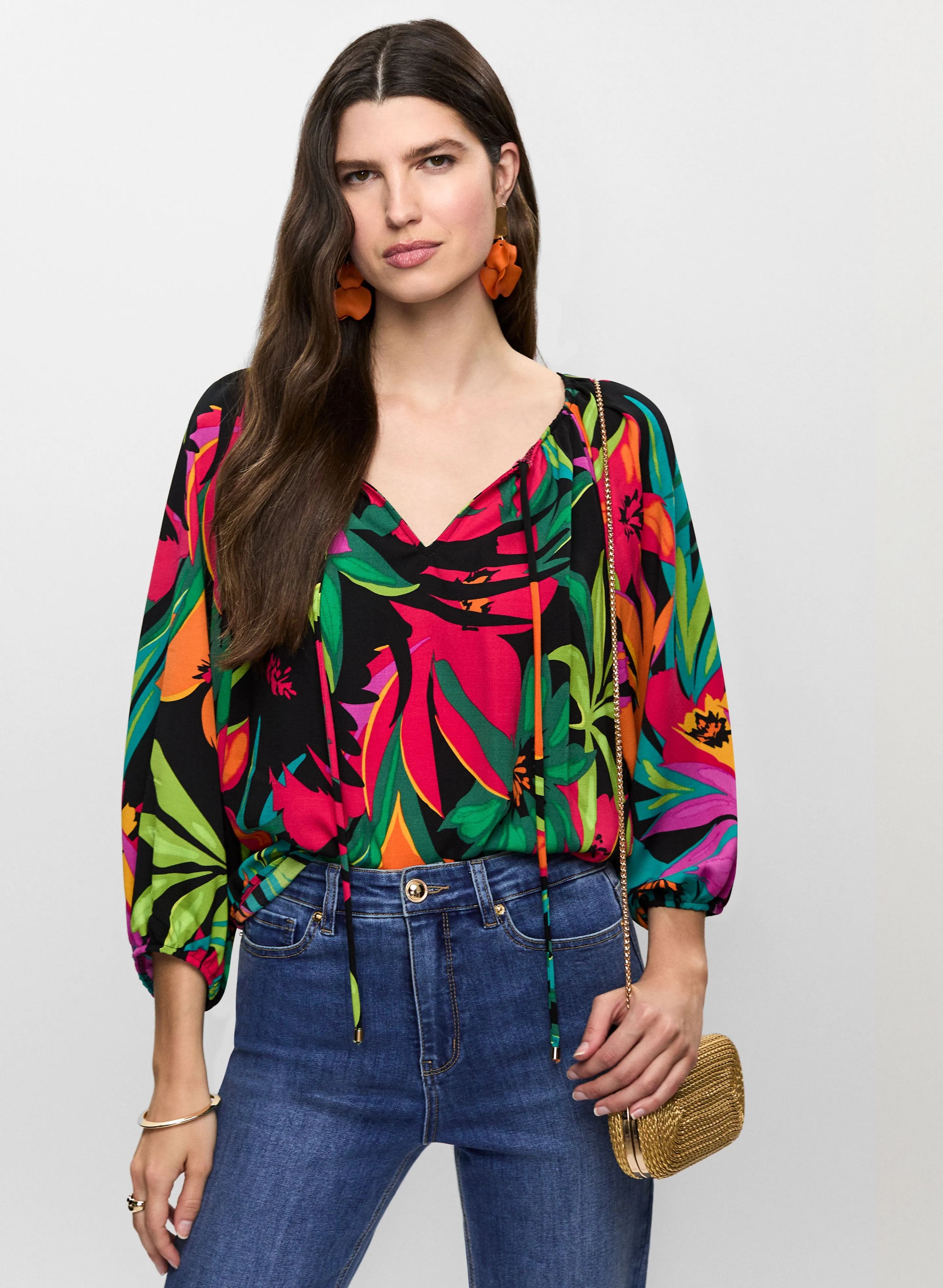 Joseph Ribkoff - Tropical Motif Top sold by Melanie Lyne