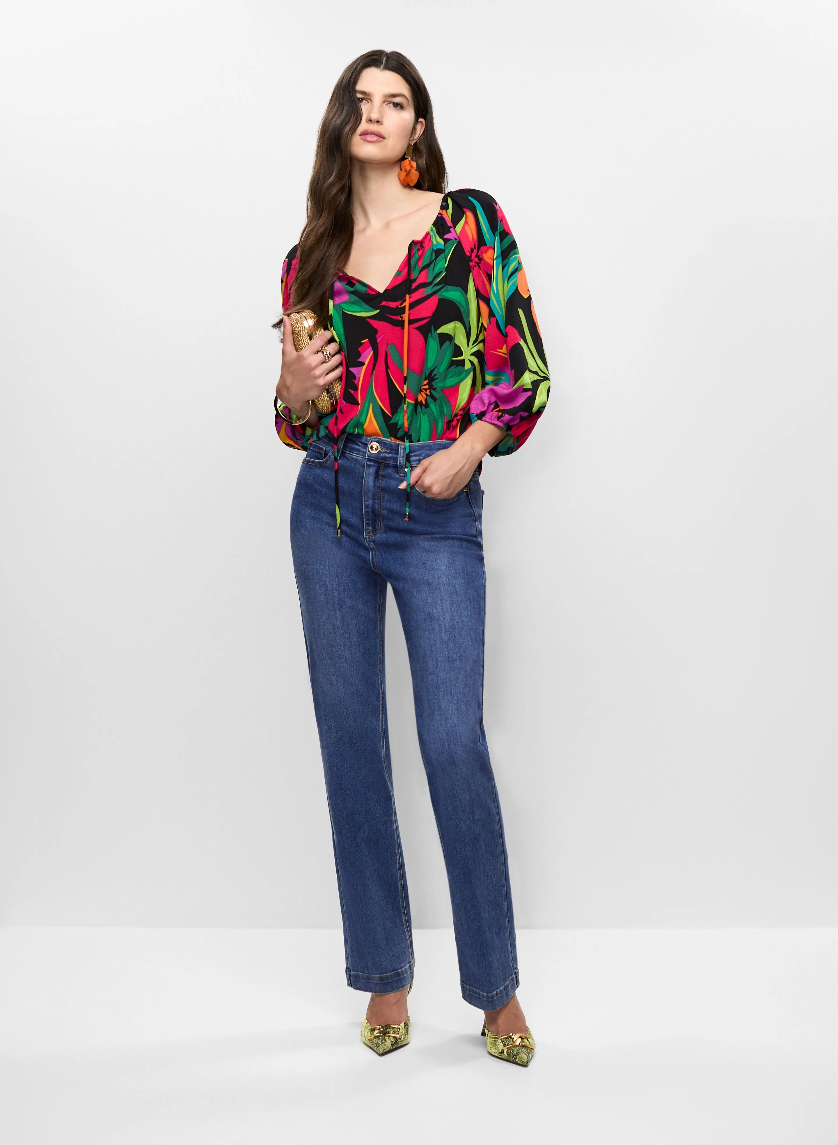 Joseph Ribkoff - Tropical Motif Top sold by Melanie Lyne product image thumbnail 3