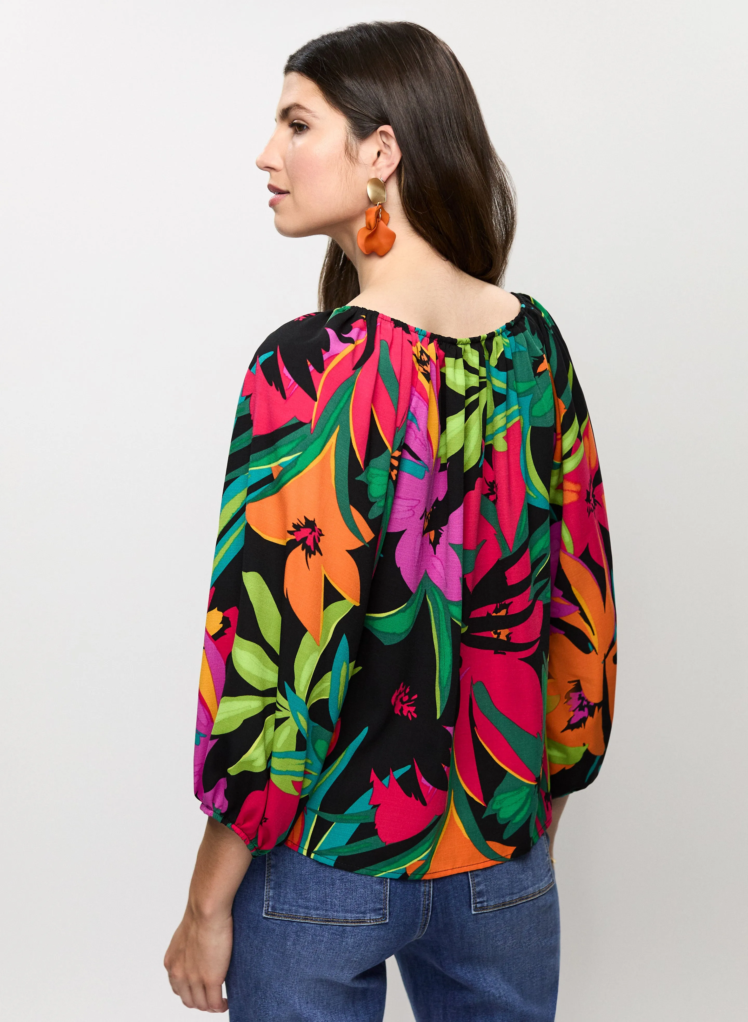 Joseph Ribkoff - Tropical Motif Top sold by Melanie Lyne product image thumbnail 4