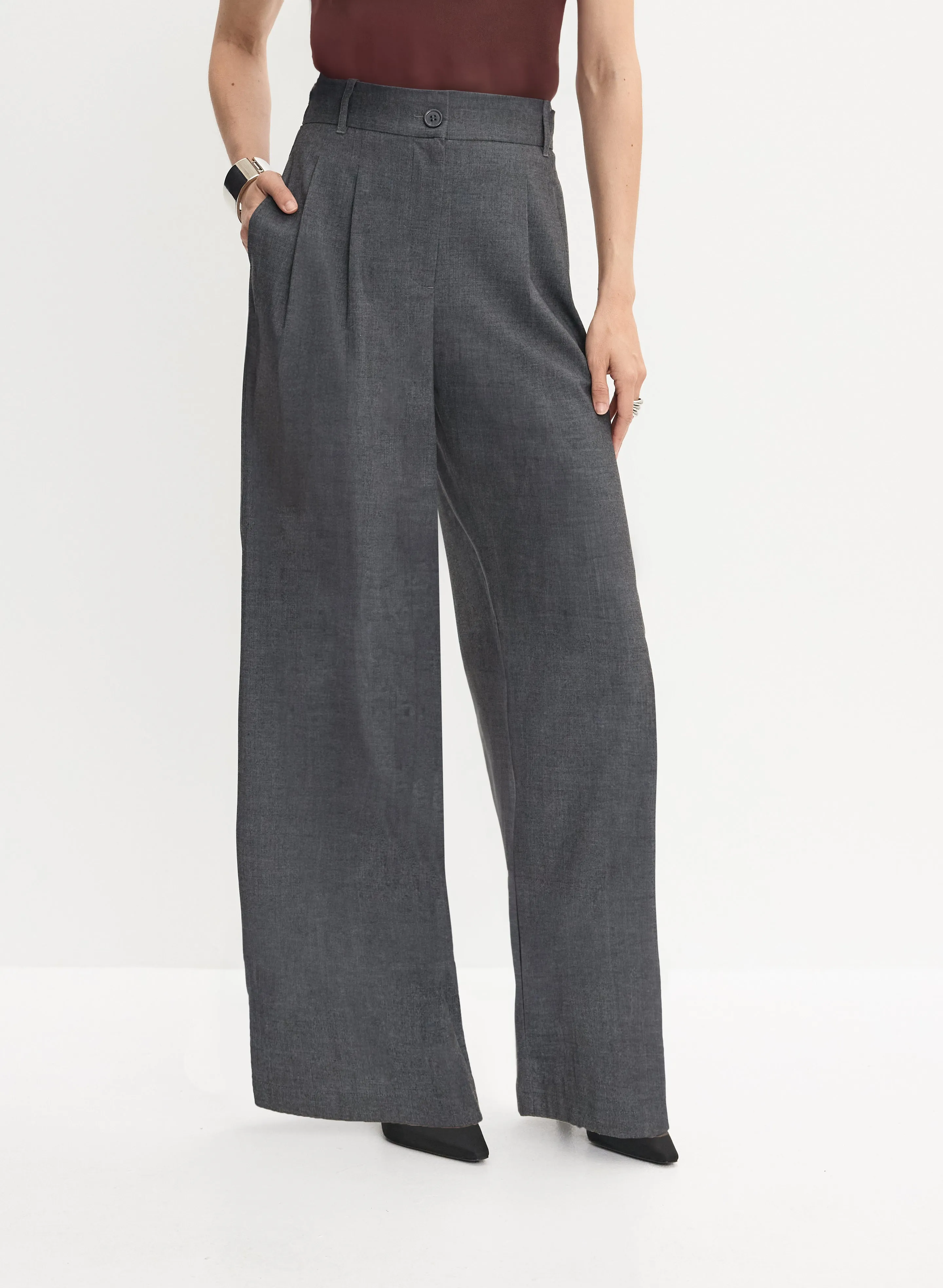Pleated Wide-Leg Pants sold by Melanie Lyne