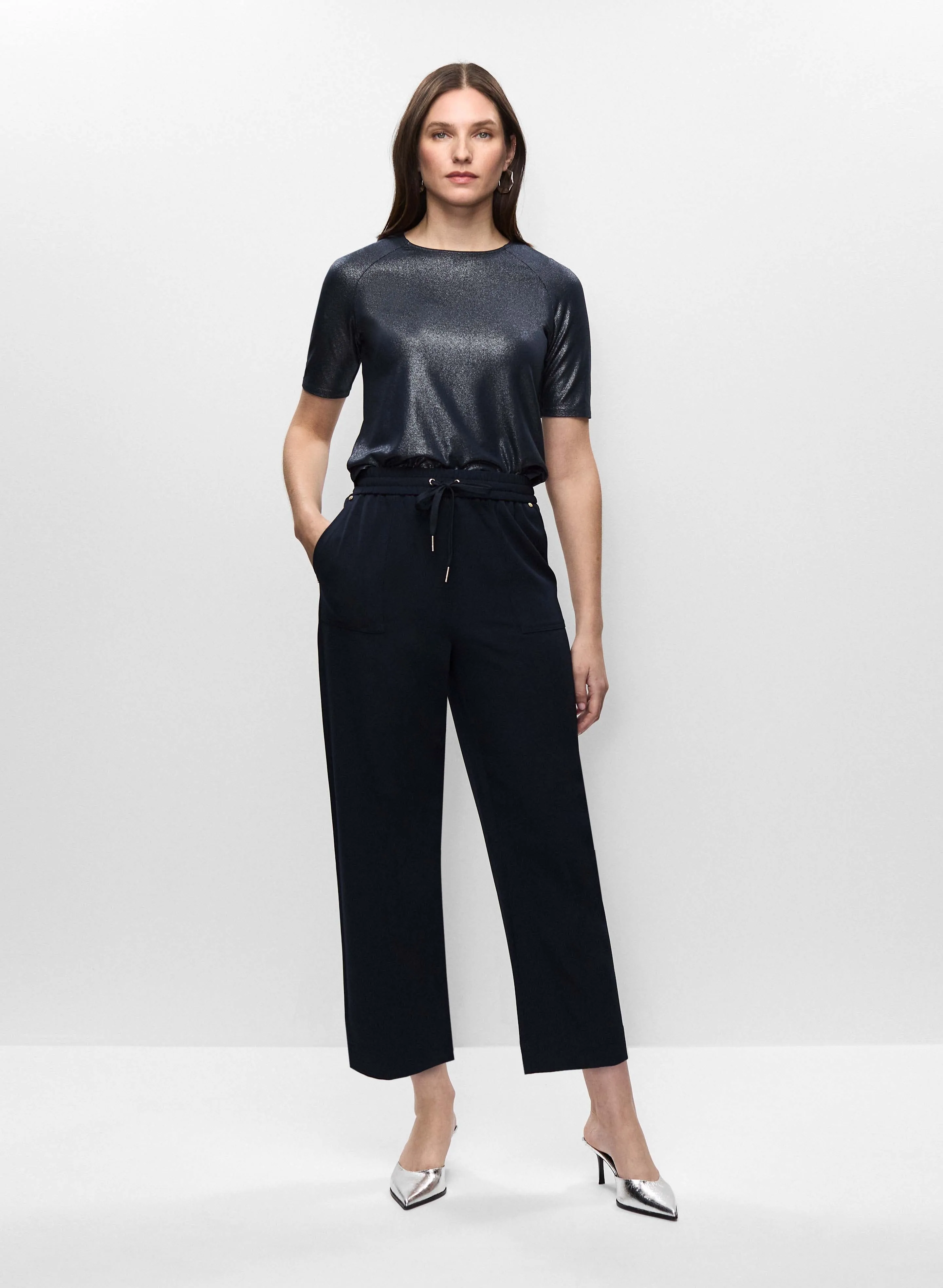 Foiled Crew Neck Tee & Drawstring Capri Pants sold by Melanie Lyne