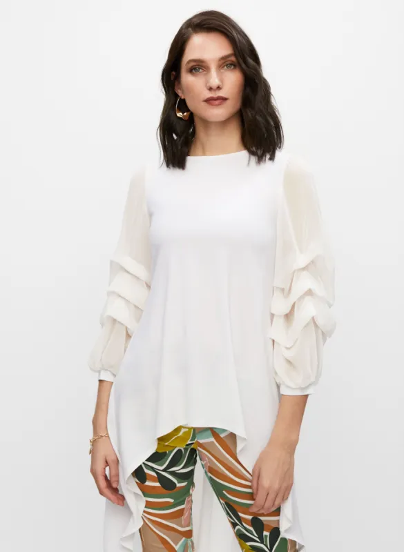 Ruffle Sleeve Asymmetric Tunic sold by Melanie Lyne