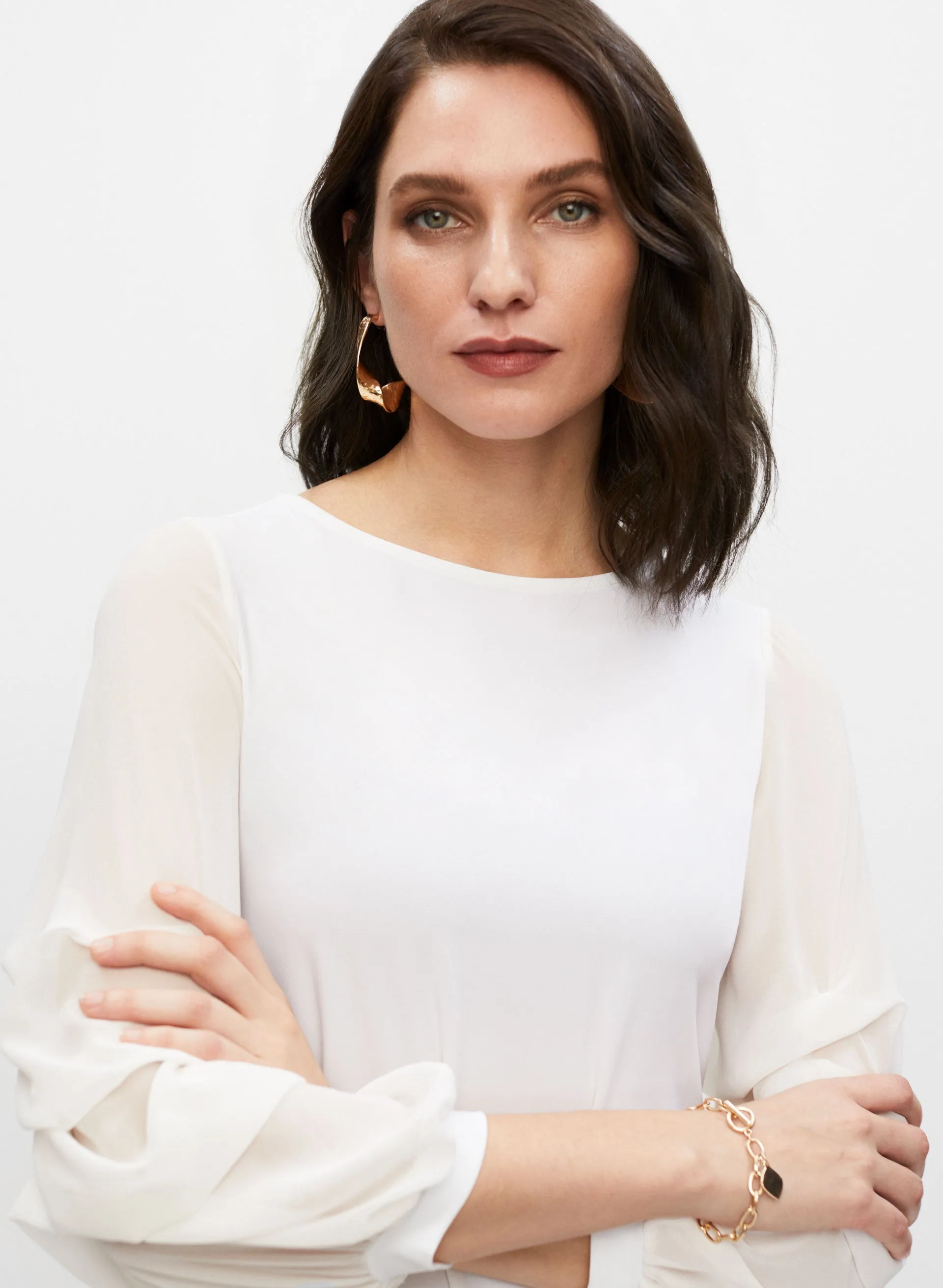 Ruffle Sleeve Asymmetric Tunic sold by Melanie Lyne product image thumbnail 2