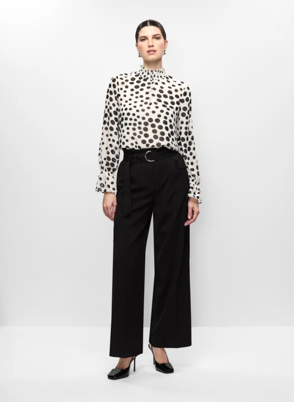 Polka Dot Chiffon Blouse & Belted Wide Leg Pants sold by Melanie Lyne