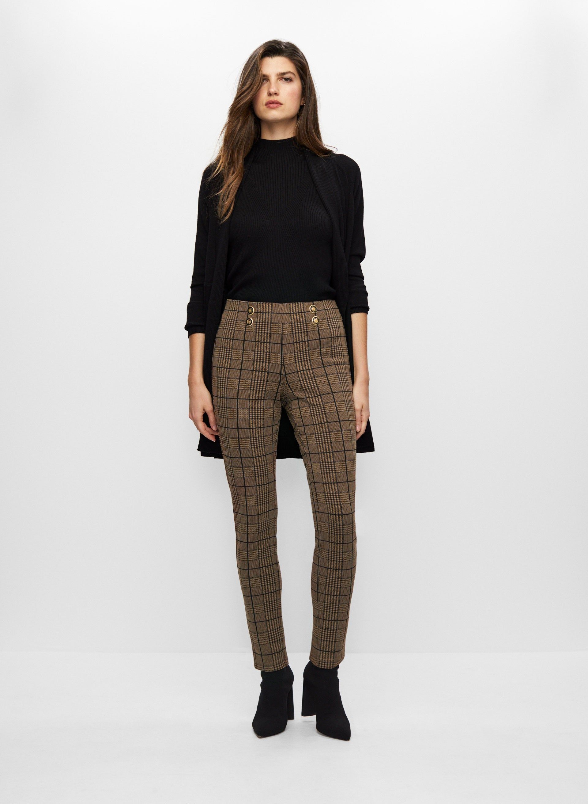 Plaid Motif Pull-On Pants sold by Melanie Lyne product image thumbnail 3