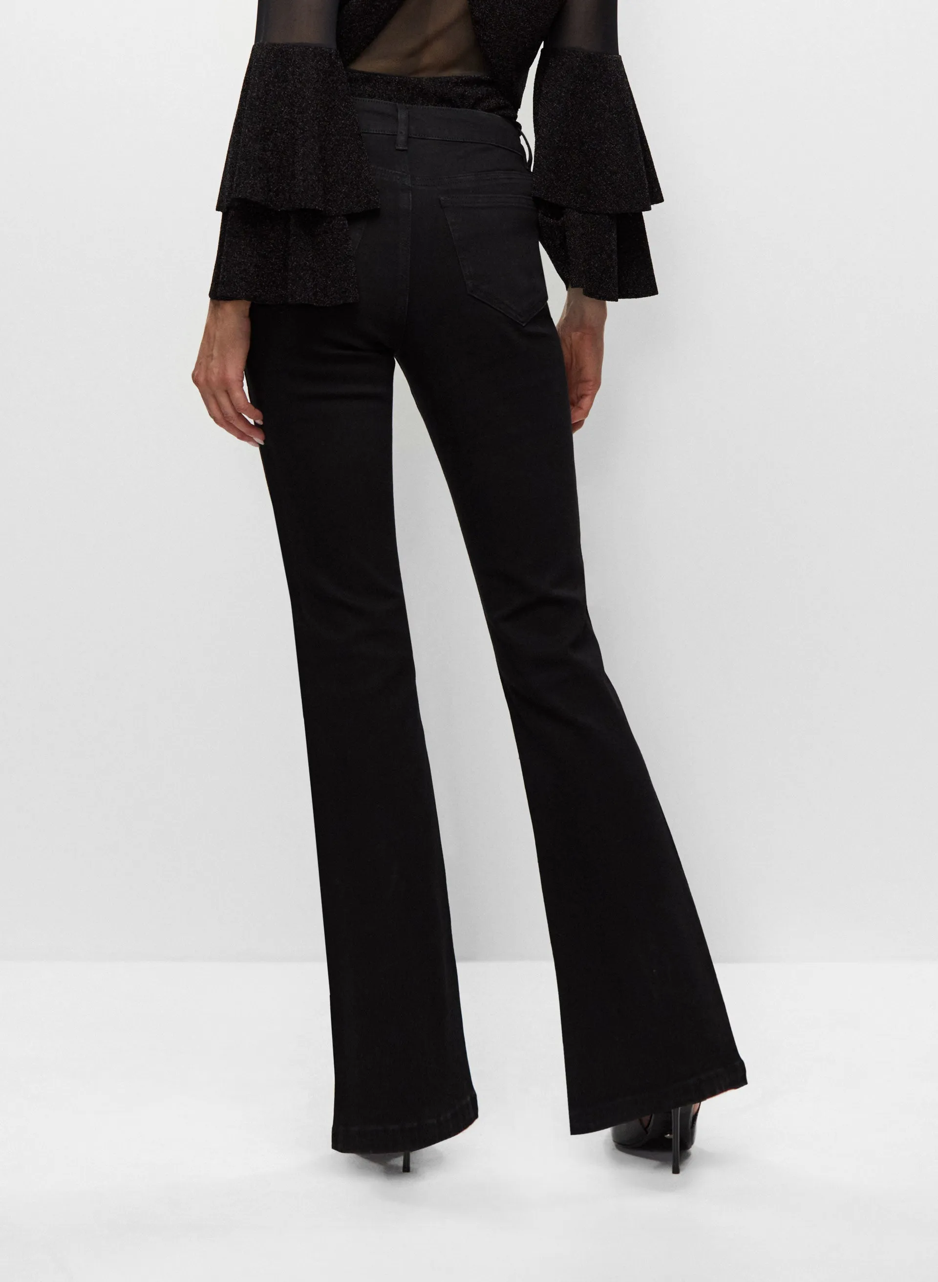 Rhinestone Detail Flare Leg Jeans sold by Melanie Lyne product image thumbnail 2