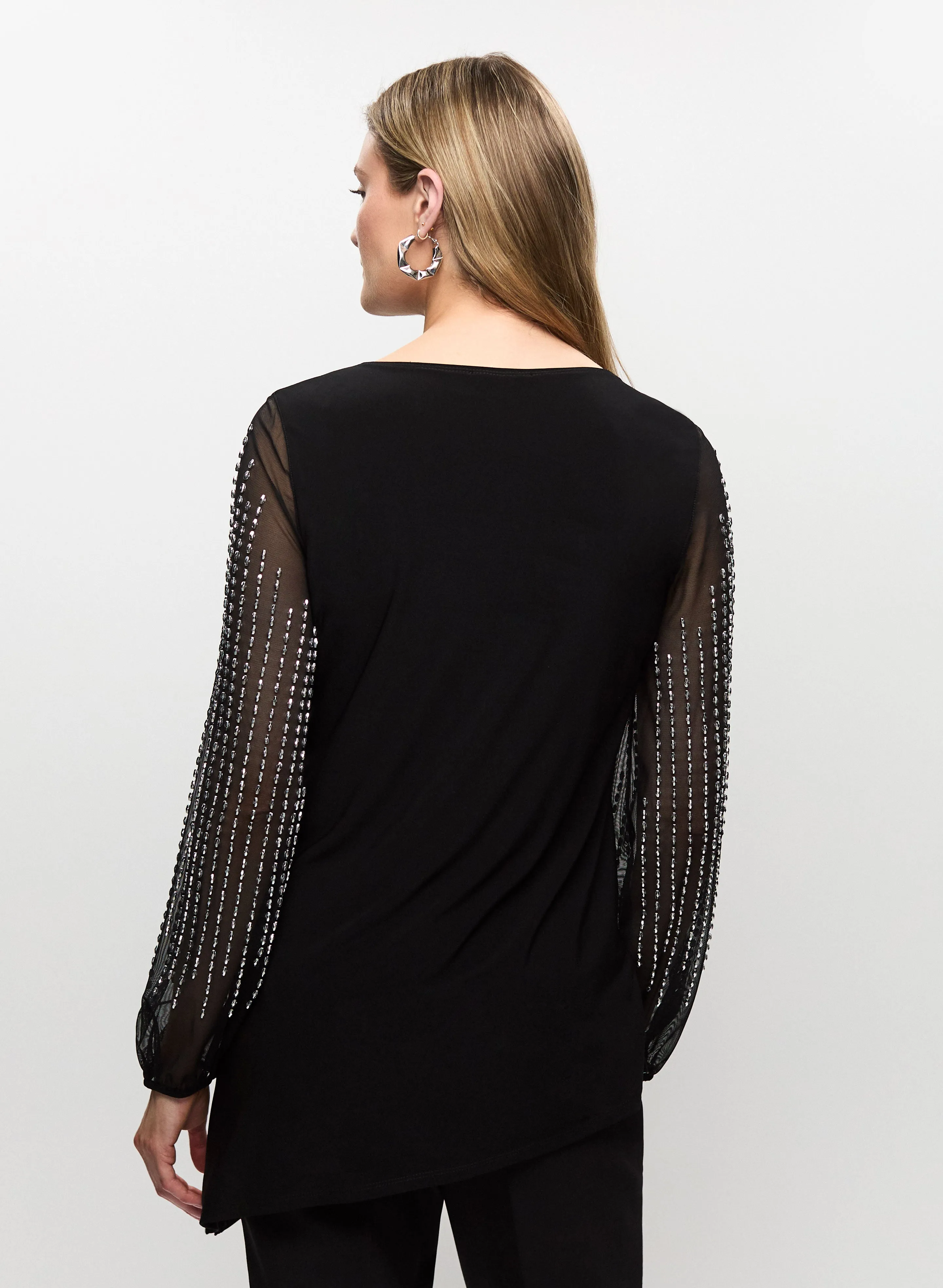 Joseph Ribkoff - Embellished Sheer Sleeve Top sold by Melanie Lyne product image thumbnail 4