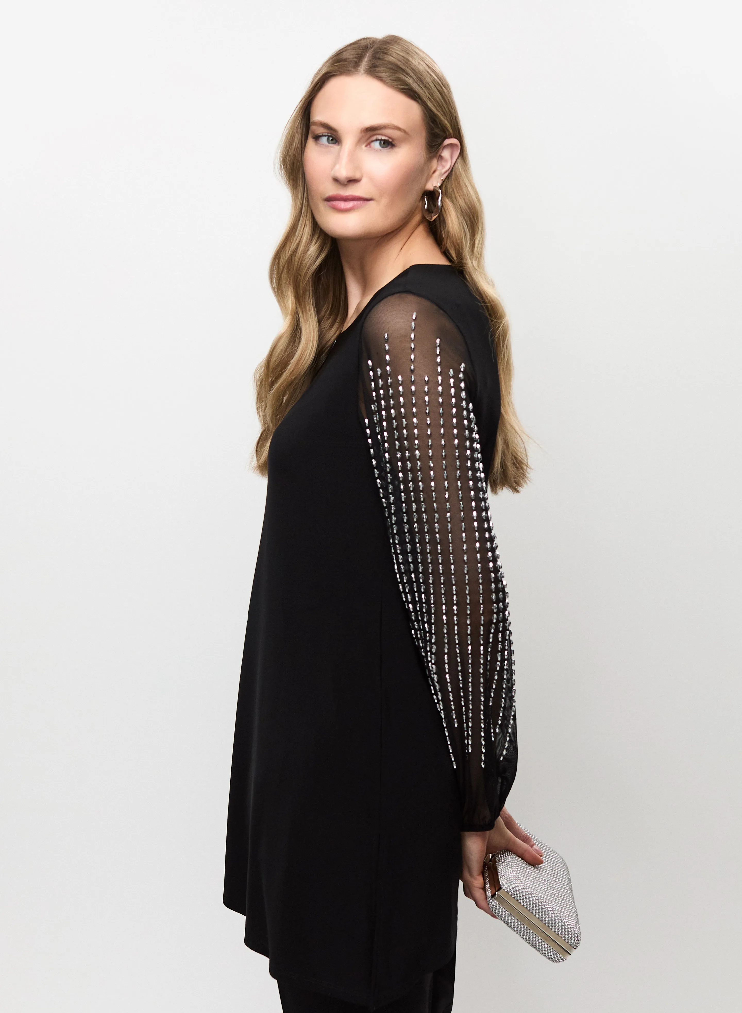Joseph Ribkoff - Embellished Sheer Sleeve Top sold by Melanie Lyne product image thumbnail 2