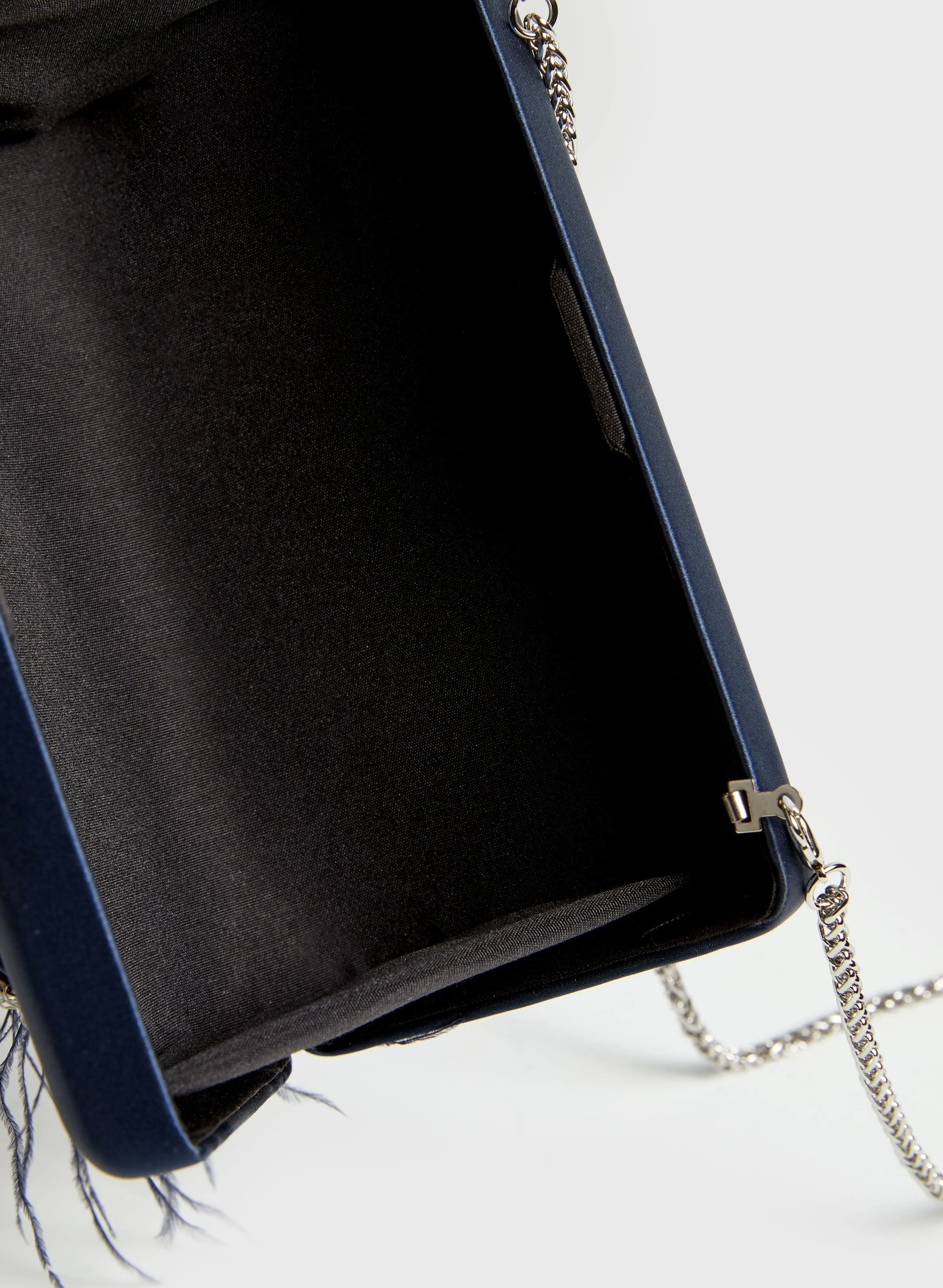 Feather & Crystal Detail Satin Clutch sold by Melanie Lyne product image thumbnail 3