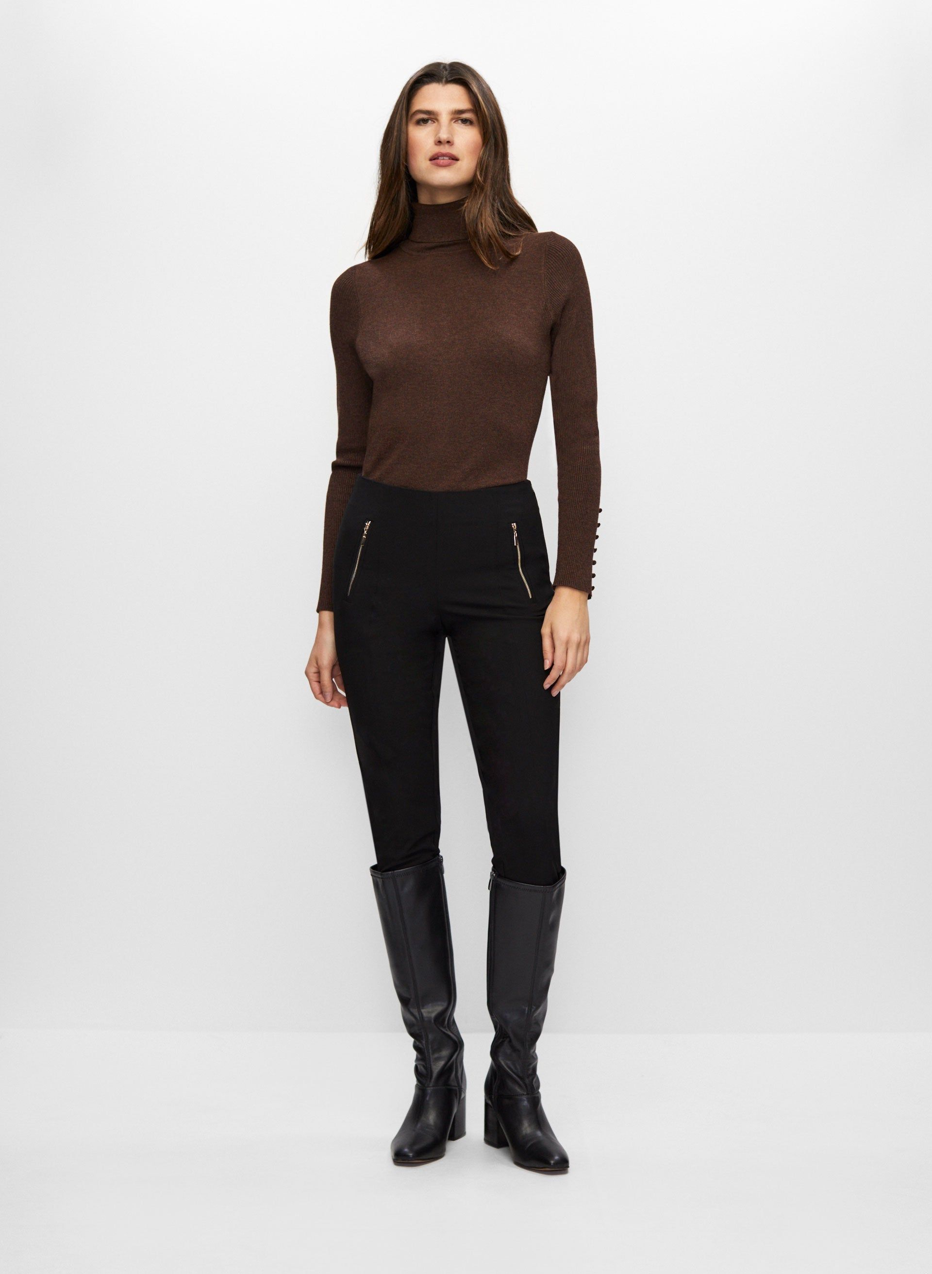 Essential Rib Detail Turtleneck Top sold by Melanie Lyne product image thumbnail 3
