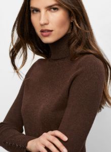 Essential Rib Detail Turtleneck Top sold by Melanie Lyne