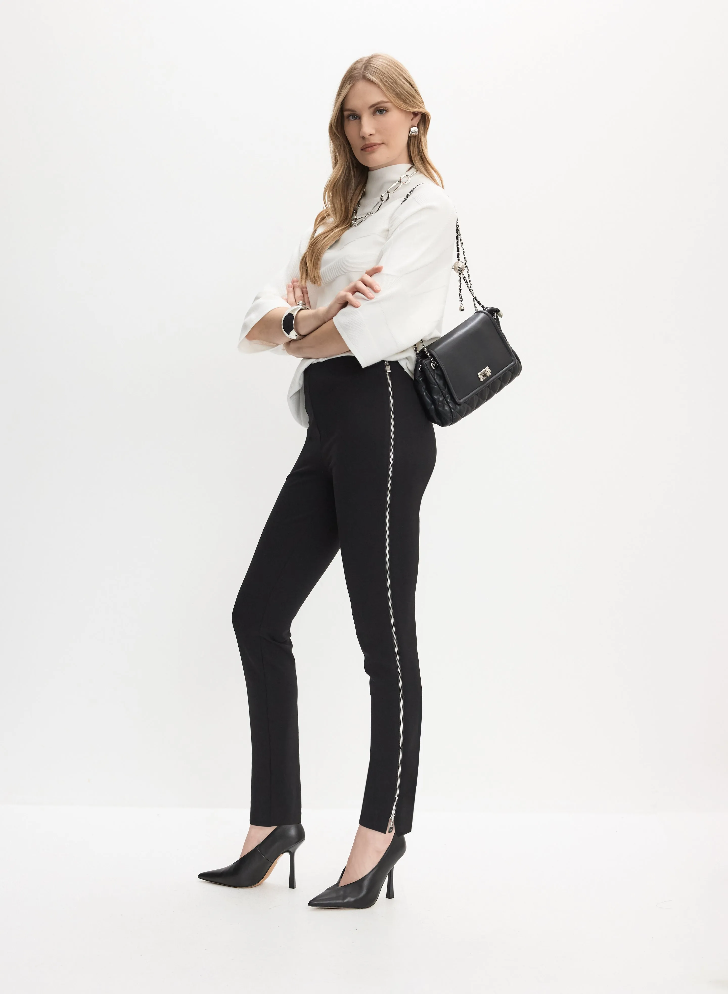 Joseph Ribkoff - Vertical Zip Detail Pants sold by Melanie Lyne product image thumbnail 5